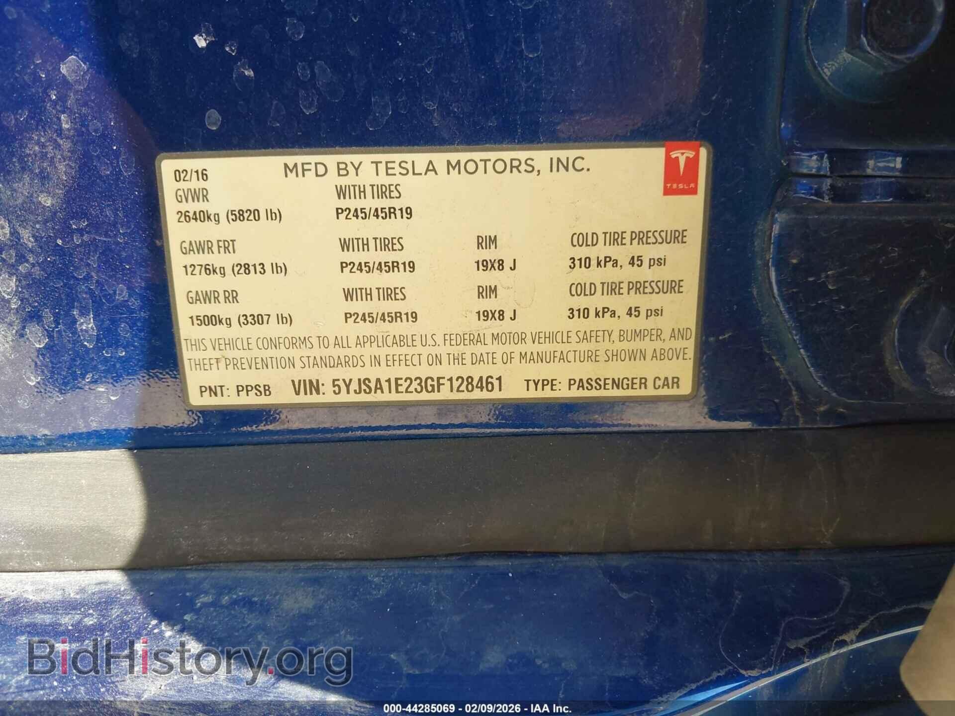 2016 TESLA MODEL S - VIN: 5YJSA1E23GF128461 - Photo 9