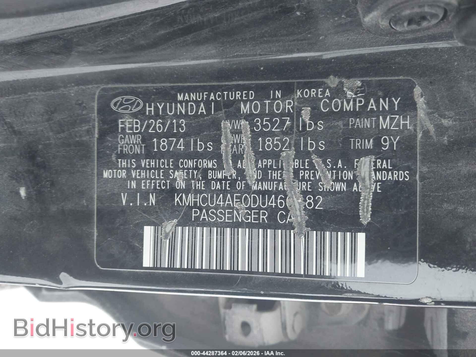 2013 HYUNDAI ACCENT - VIN: KMHCU4AE0DU460482 - Фото 9