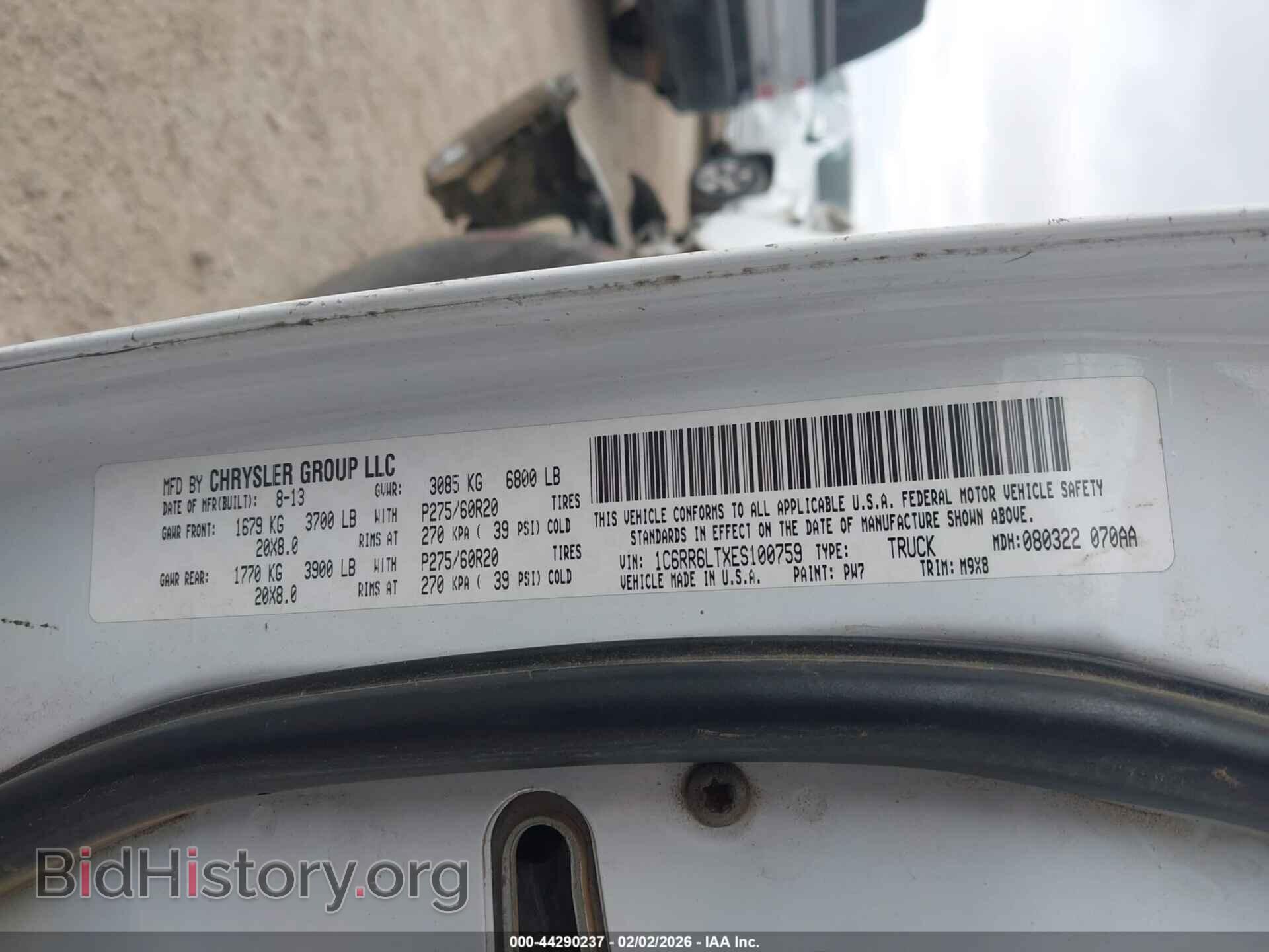 2014 RAM 1500 - VIN: 1C6RR6LTXES100759 - Фото 9