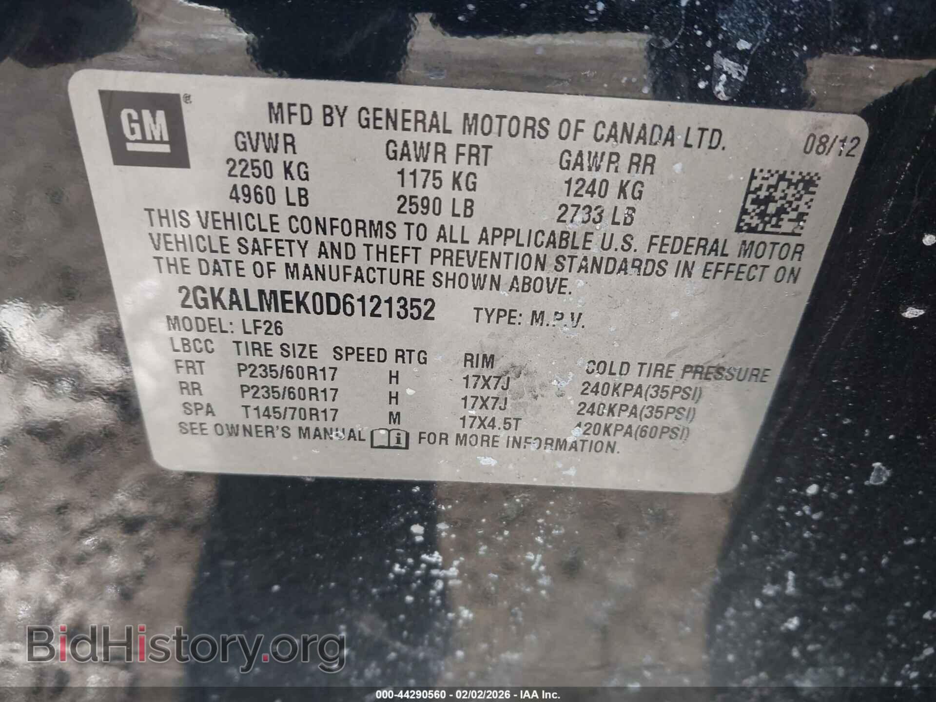 2013 GMC TERRAIN - VIN: 2GKALMEK0D6121352 - Photo 9