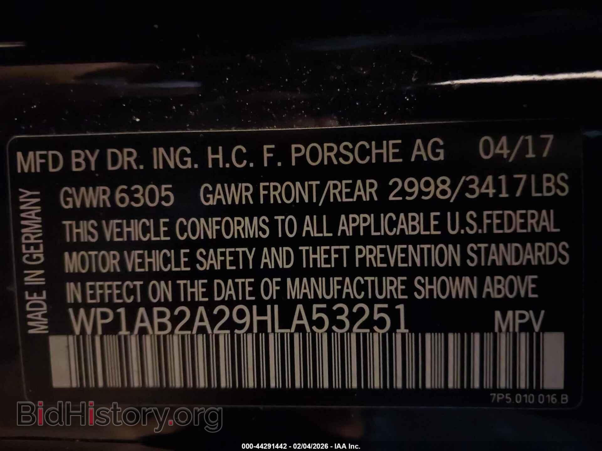 2017 PORSCHE CAYENNE - VIN: WP1AB2A29HLA53251 - Фото 9