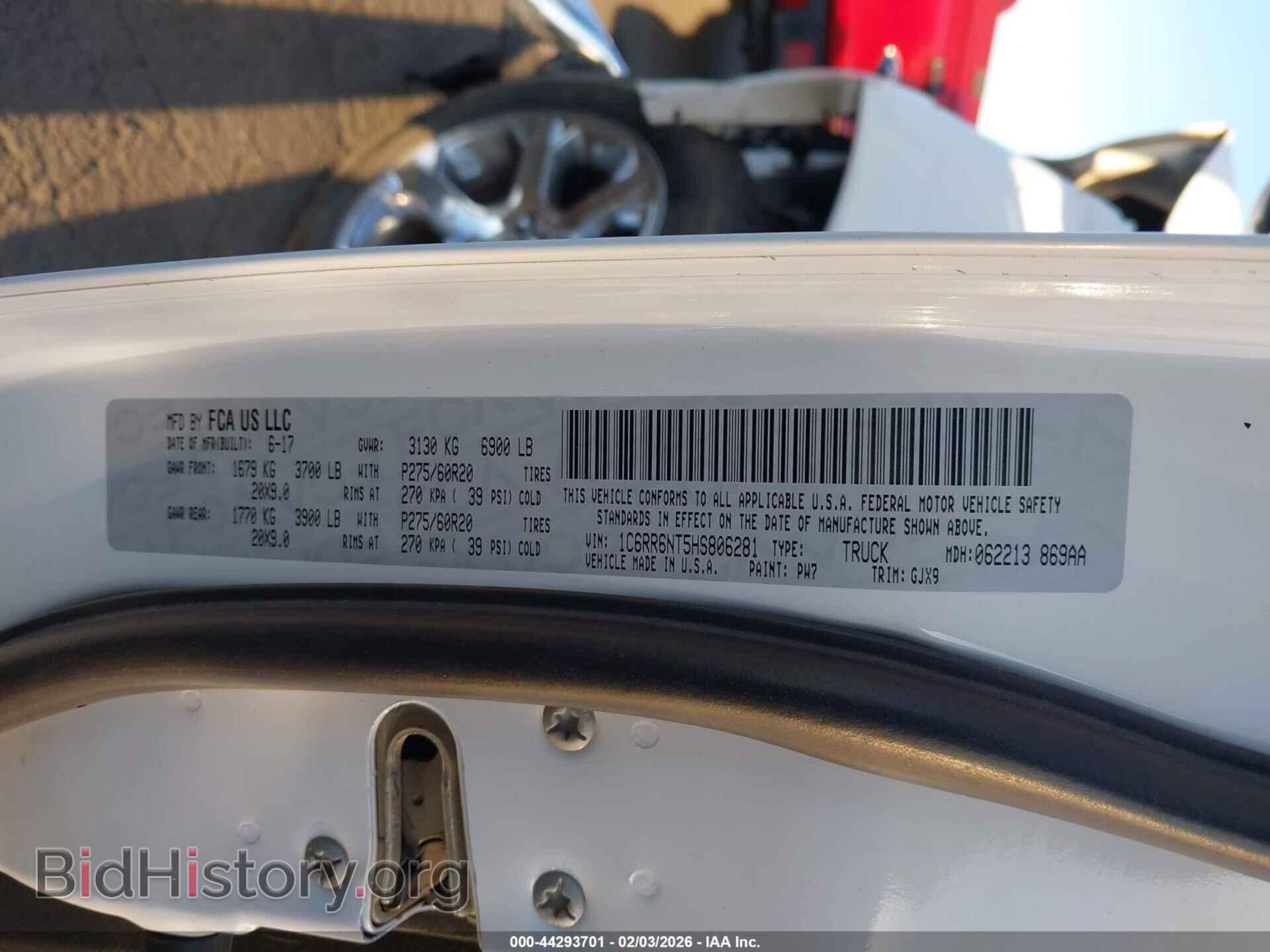 2017 RAM 1500 - VIN: 1C6RR6NT5HS806281 - Фото 9