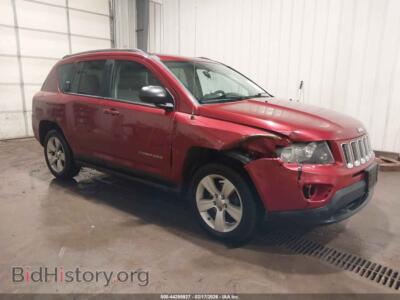 2014 Jeep COMPASS Sport, burgundy — VIN 1C4NJDBB8ED505907, IAAI