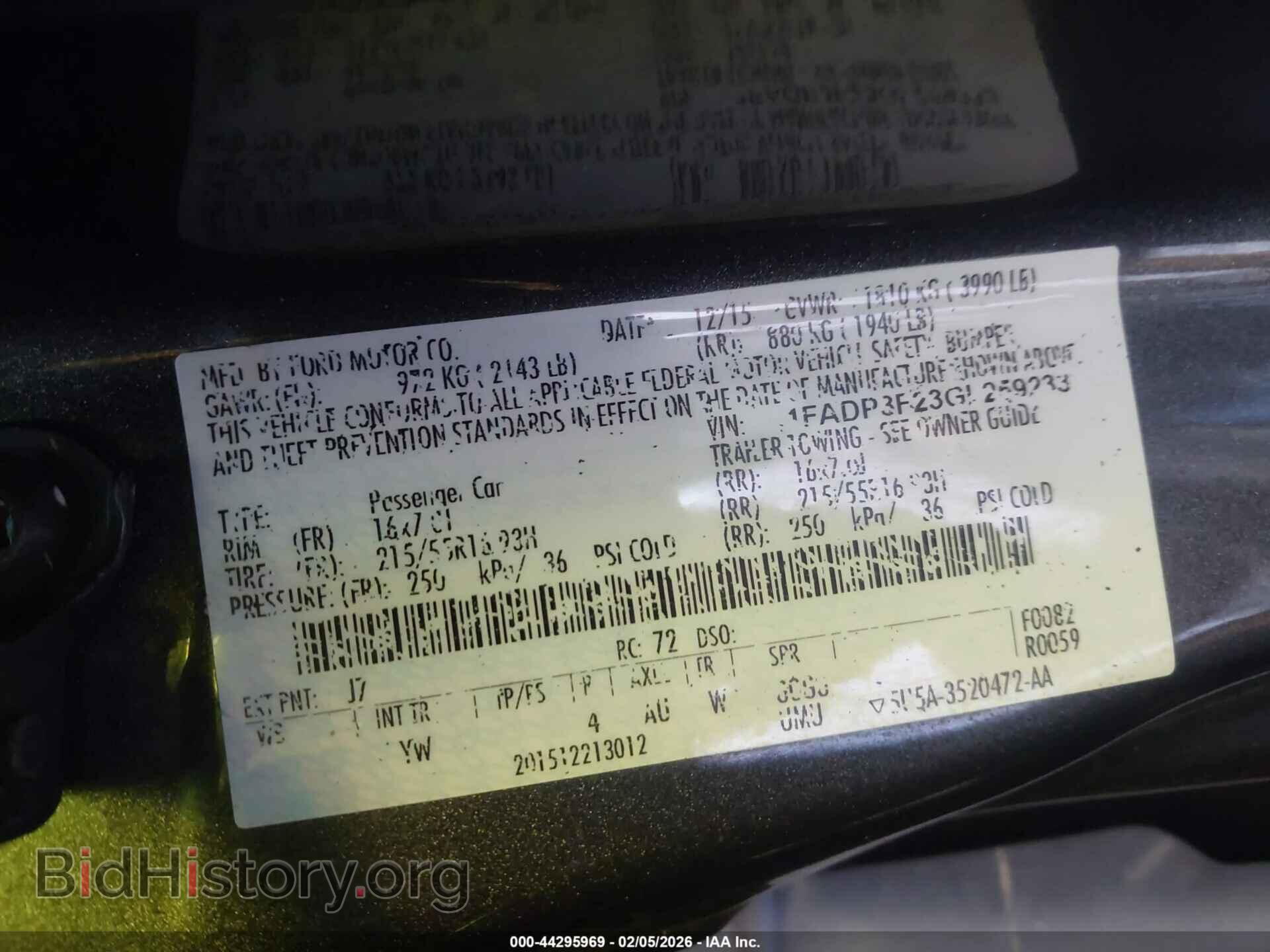 2016 FORD FOCUS - VIN: 1FADP3F23GL259233 - Photo 9