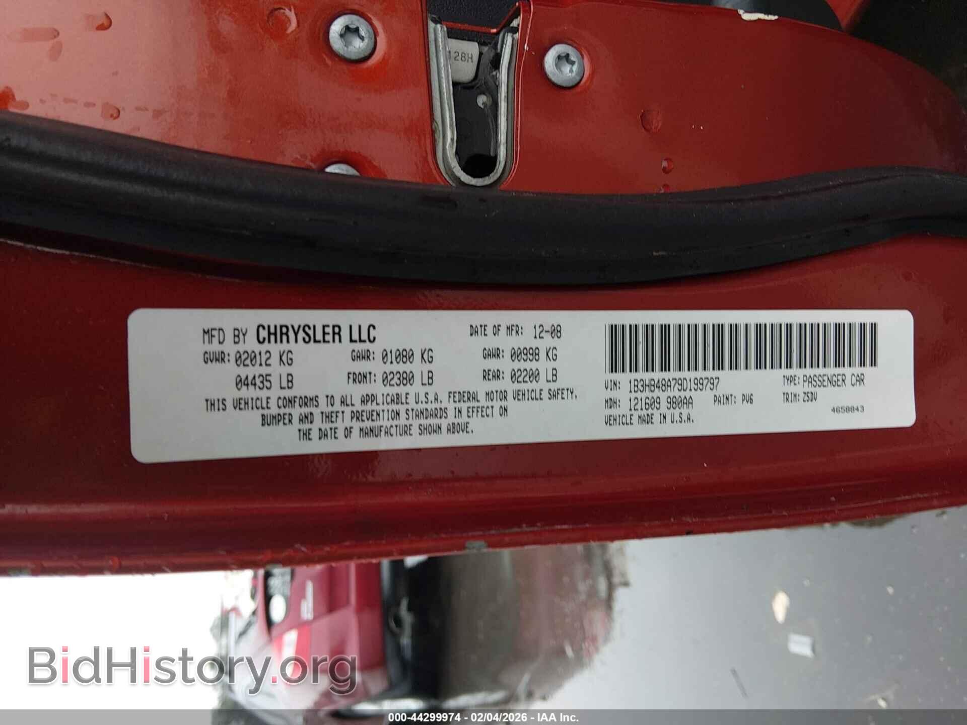 2009 DODGE CALIBER - VIN: 1B3HB48A79D199797 - Photo 9