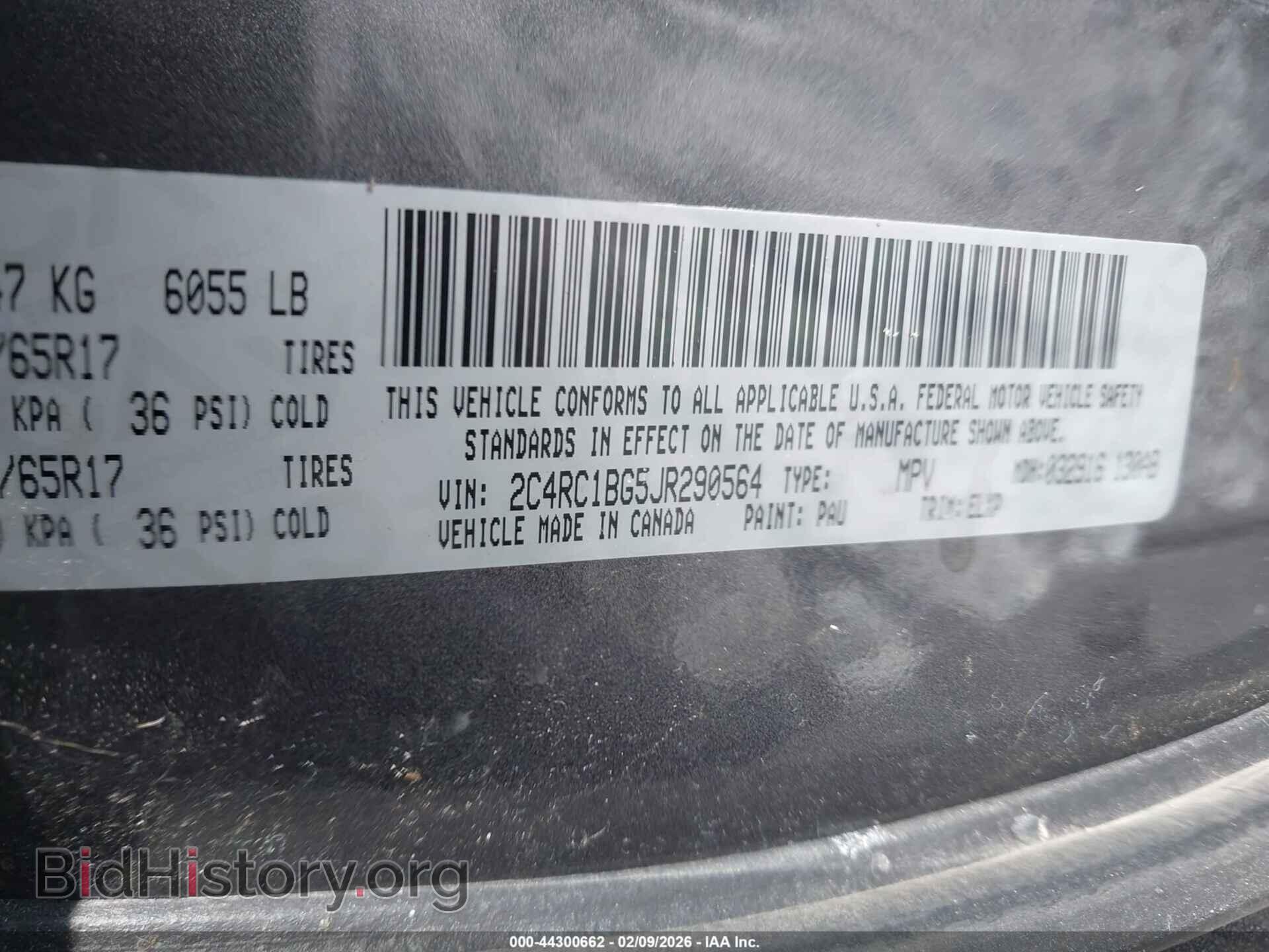2018 CHRYSLER PACIFICA - VIN: 2C4RC1BG5JR290564 - Фото 9