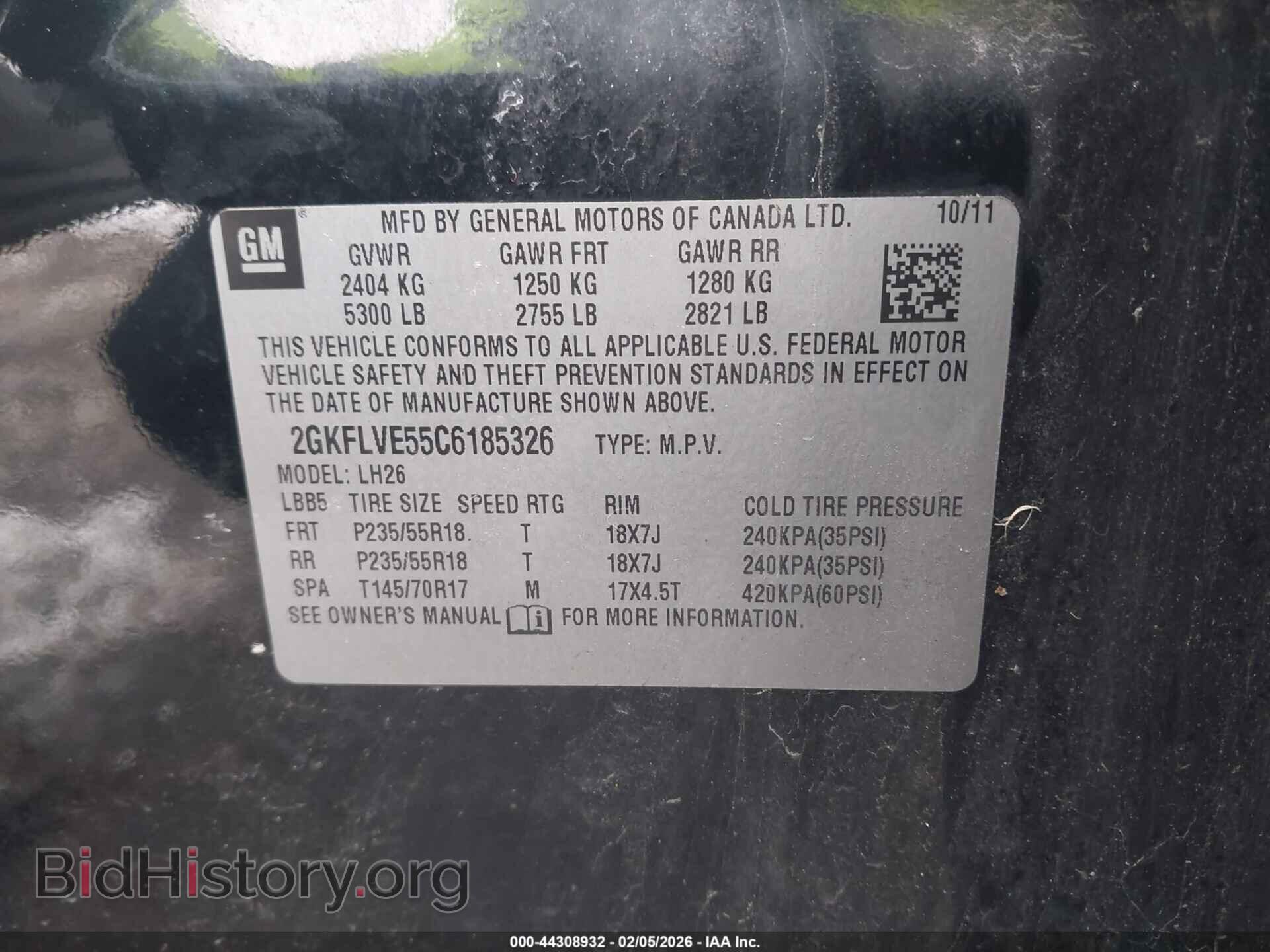2012 GMC TERRAIN - VIN: 2GKFLVE55C6185326 - Фото 9