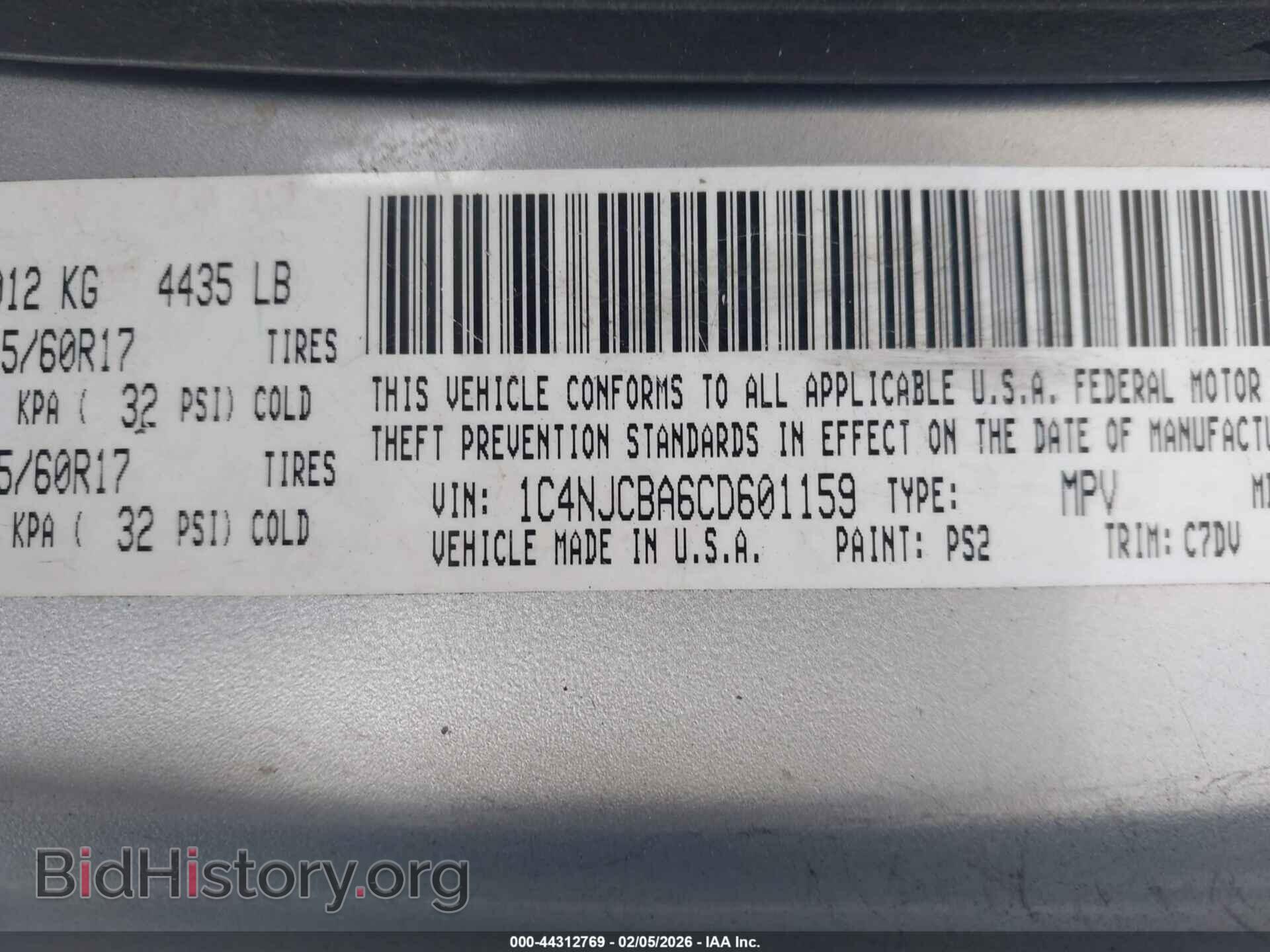 2012 JEEP COMPASS - VIN: 1C4NJCBA6CD601159 - Photo 9