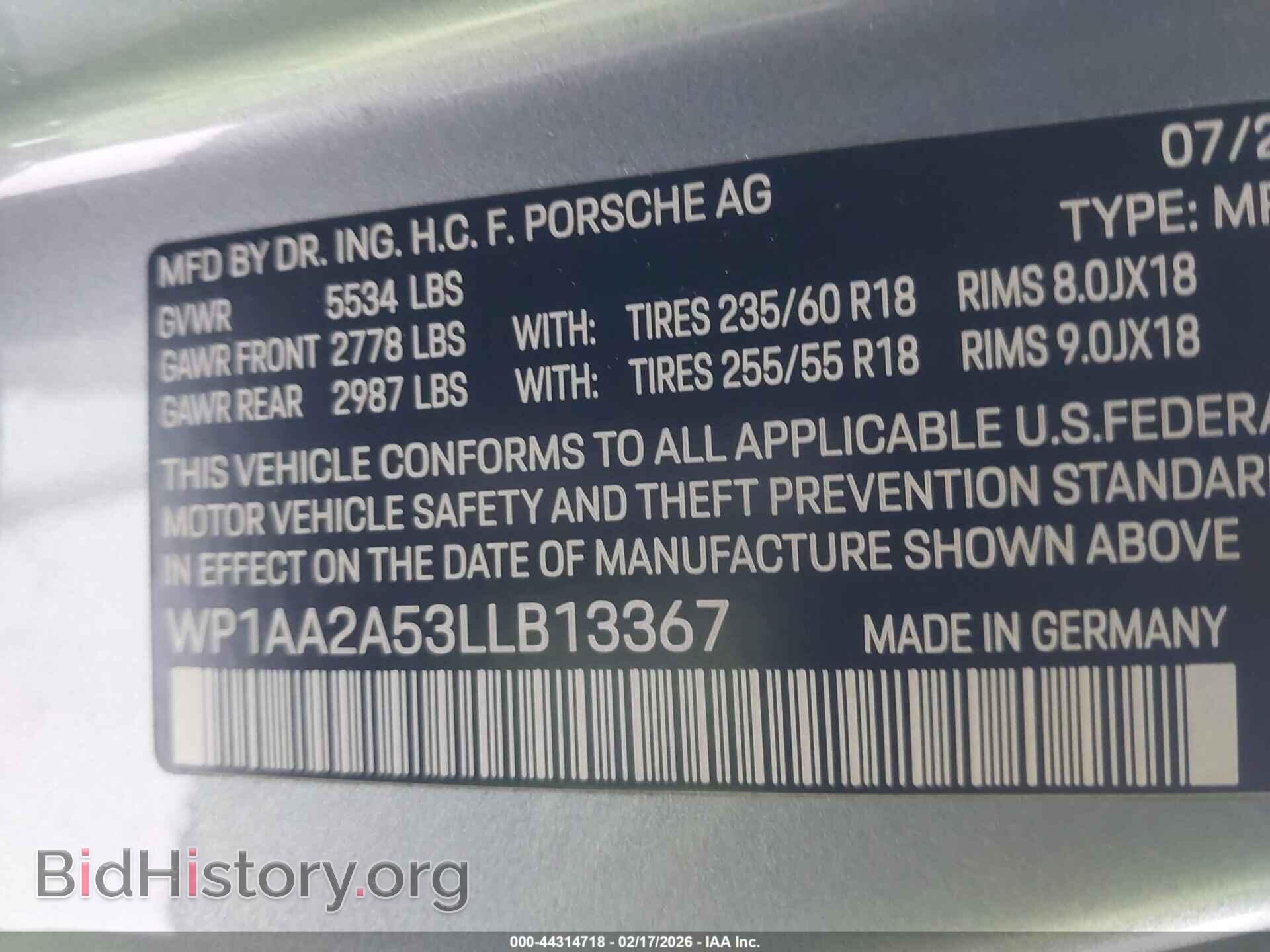2020 PORSCHE MACAN - VIN: WP1AA2A53LLB13367 - Photo 9
