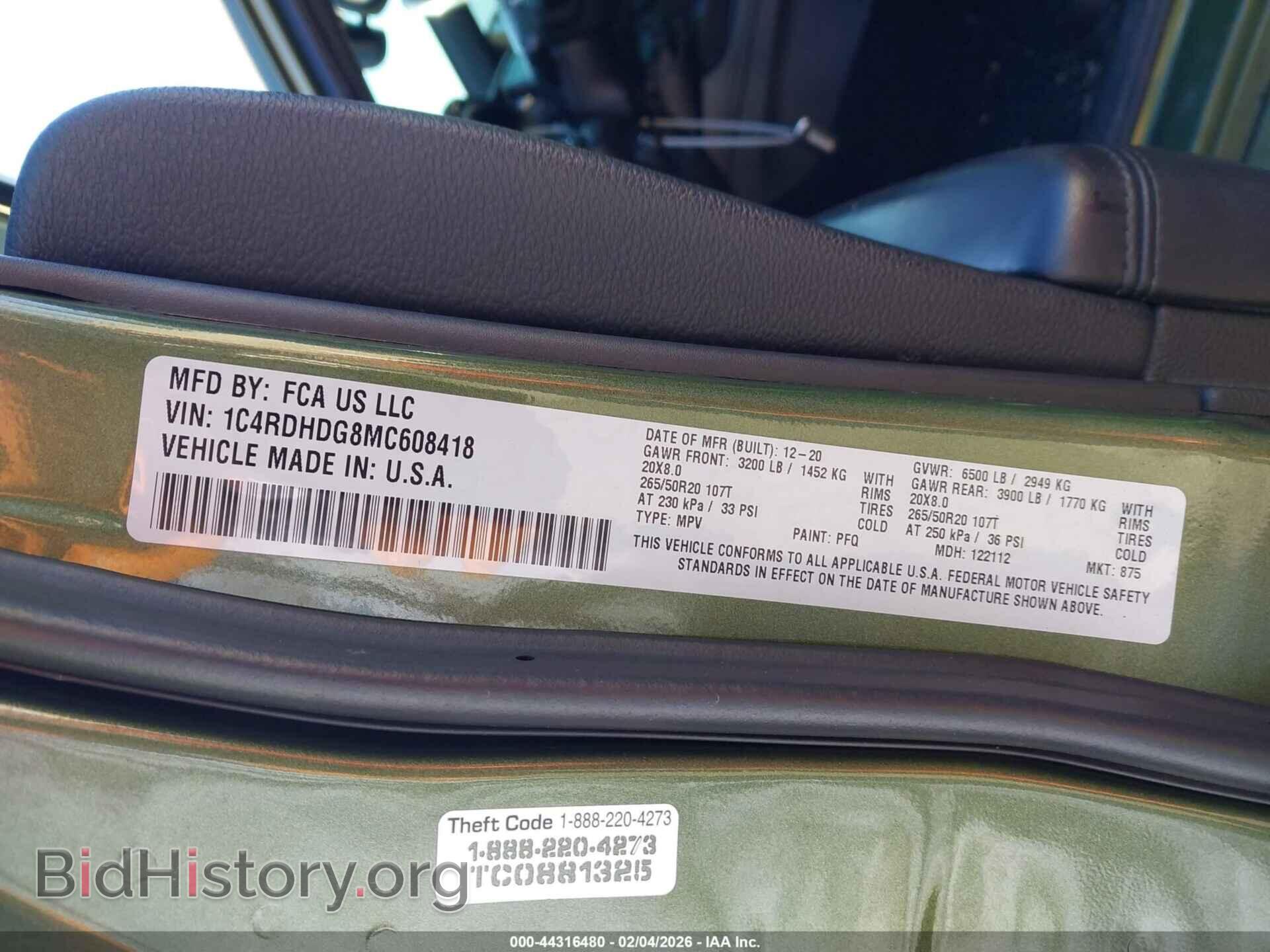 2021 DODGE DURANGO - VIN: 1C4RDHDG8MC608418 - Photo 9