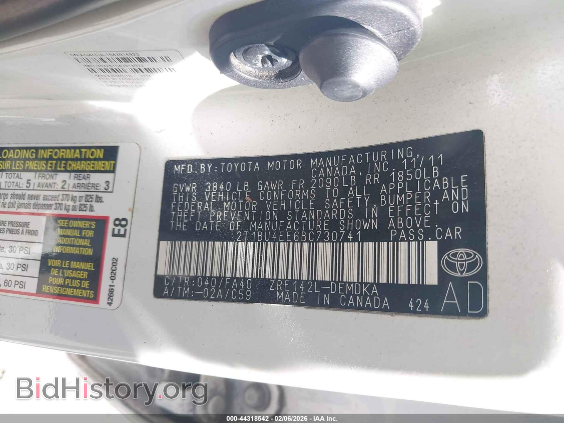 2011 TOYOTA COROLLA - VIN: 2T1BU4EE6BC730741 - Фото 9