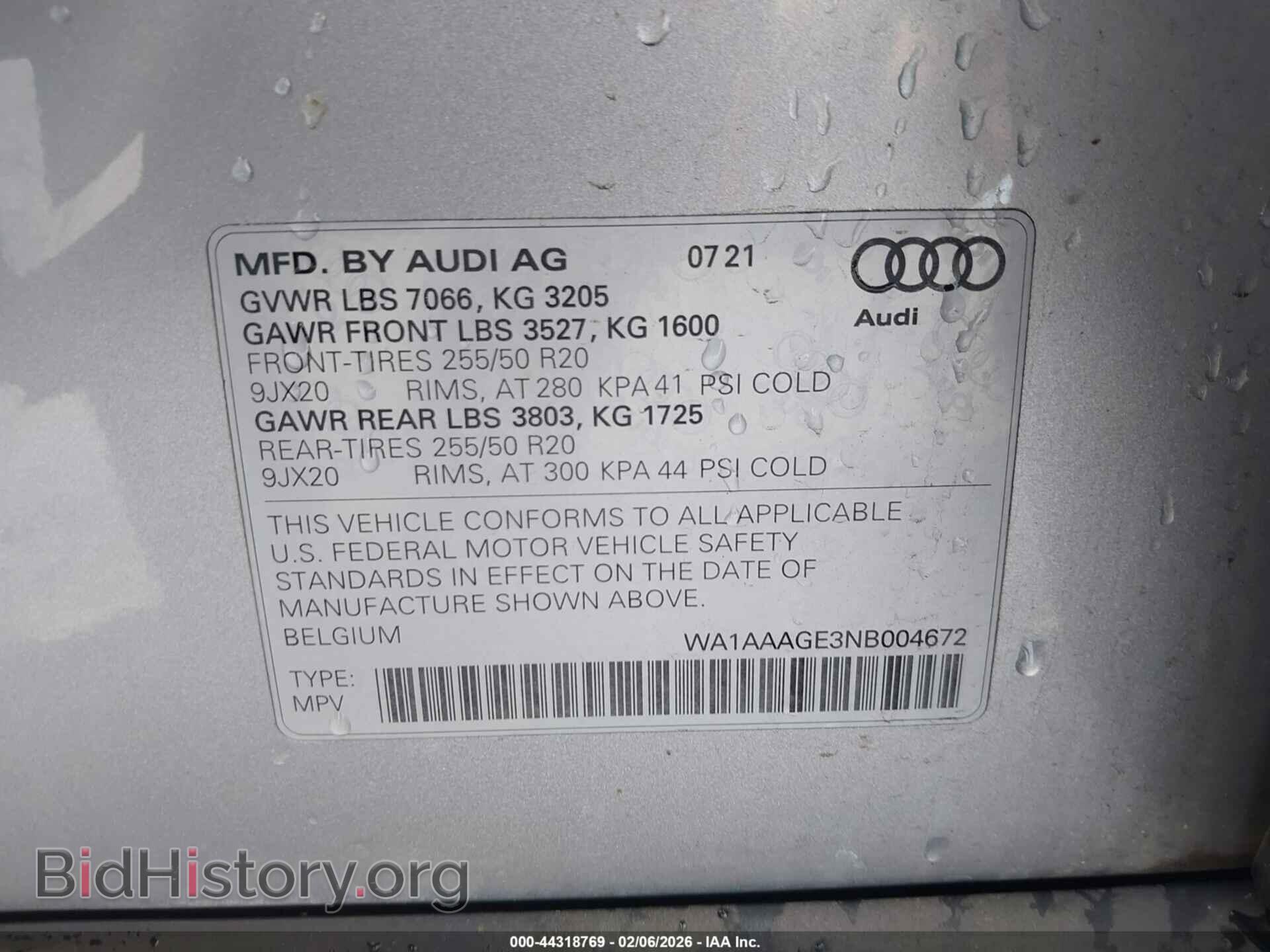 2022 AUDI E-TRON - VIN: WA1AAAGE3NB004672 - Фото 9