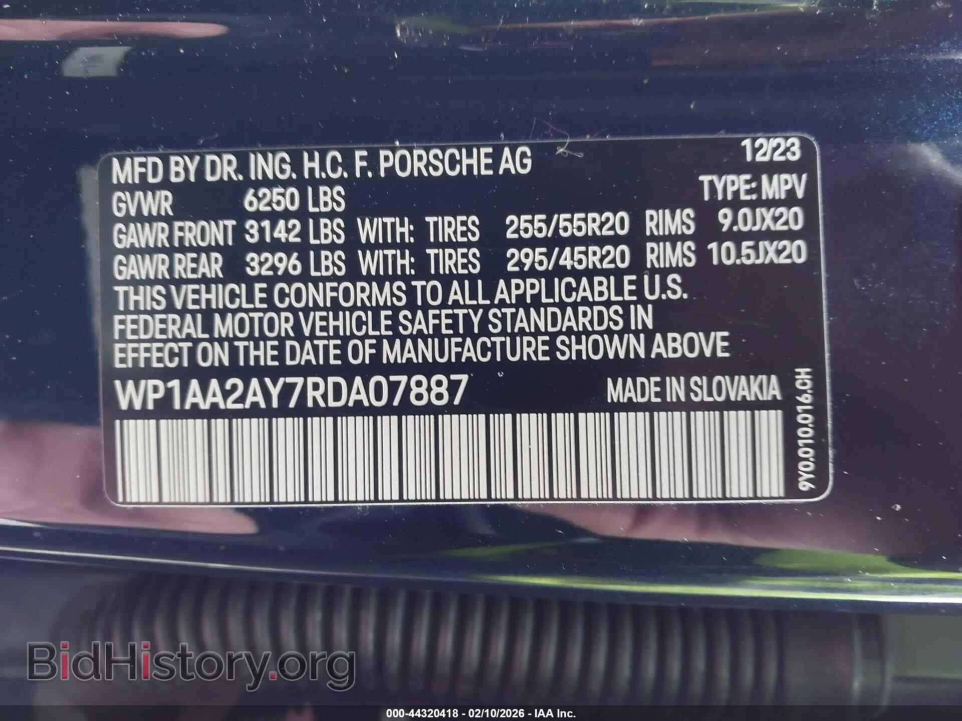 2024 PORSCHE CAYENNE - VIN: WP1AA2AY7RDA07887 - Photo 9