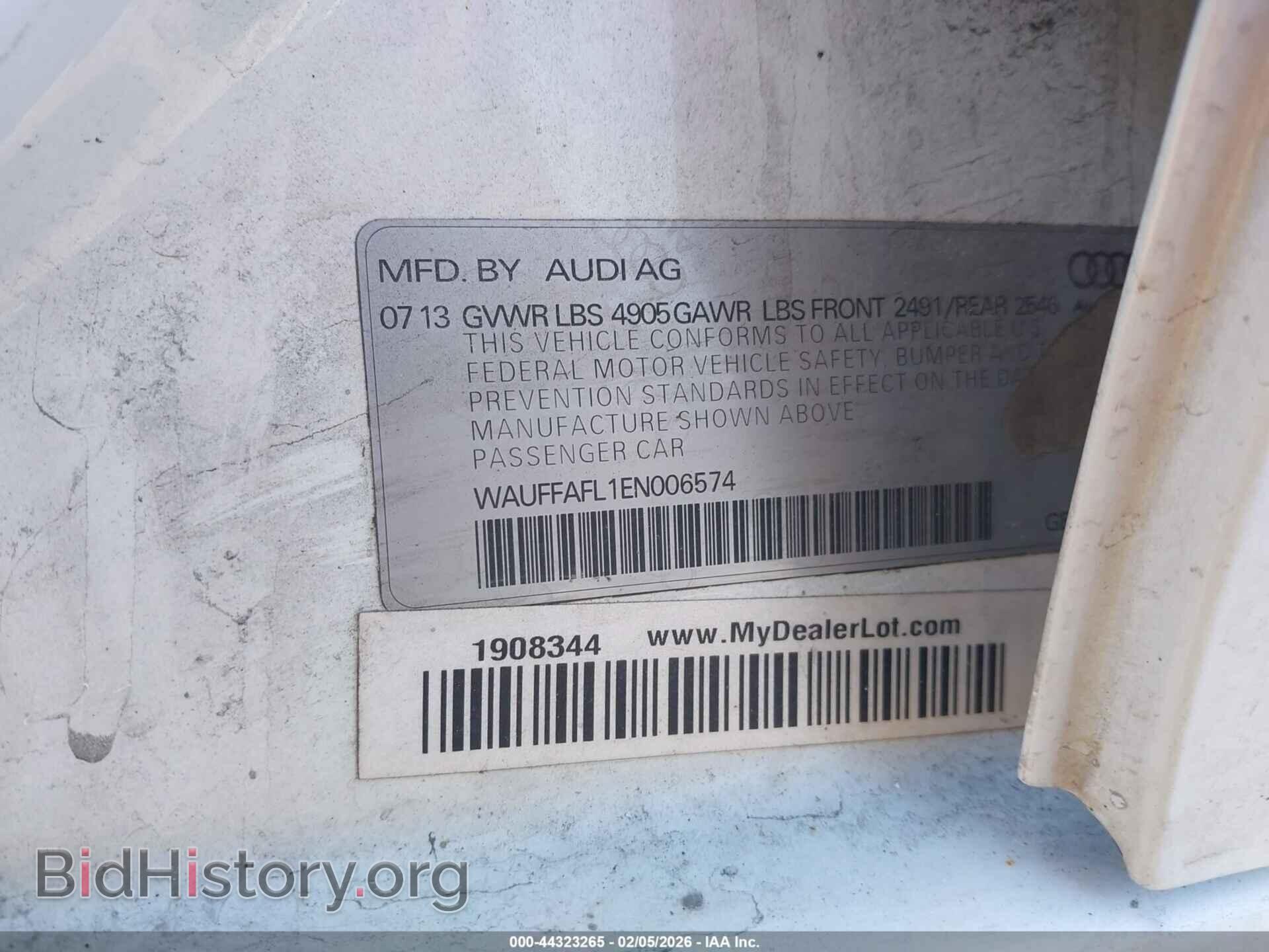2014 AUDI A4 - VIN: WAUFFAFL1EN006574 - Фото 9