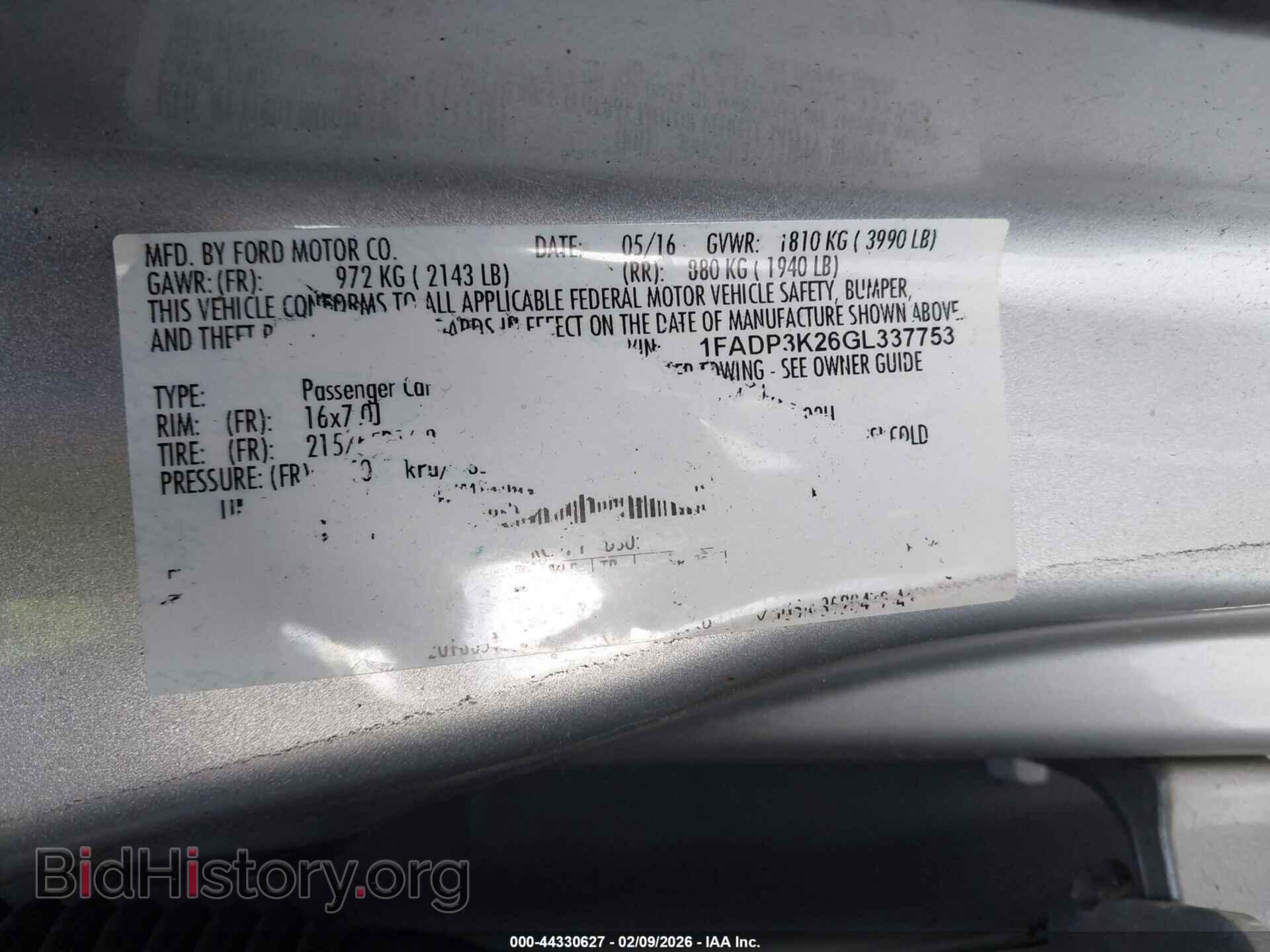 2016 FORD FOCUS - VIN: 1FADP3K26GL337753 - Фото 17