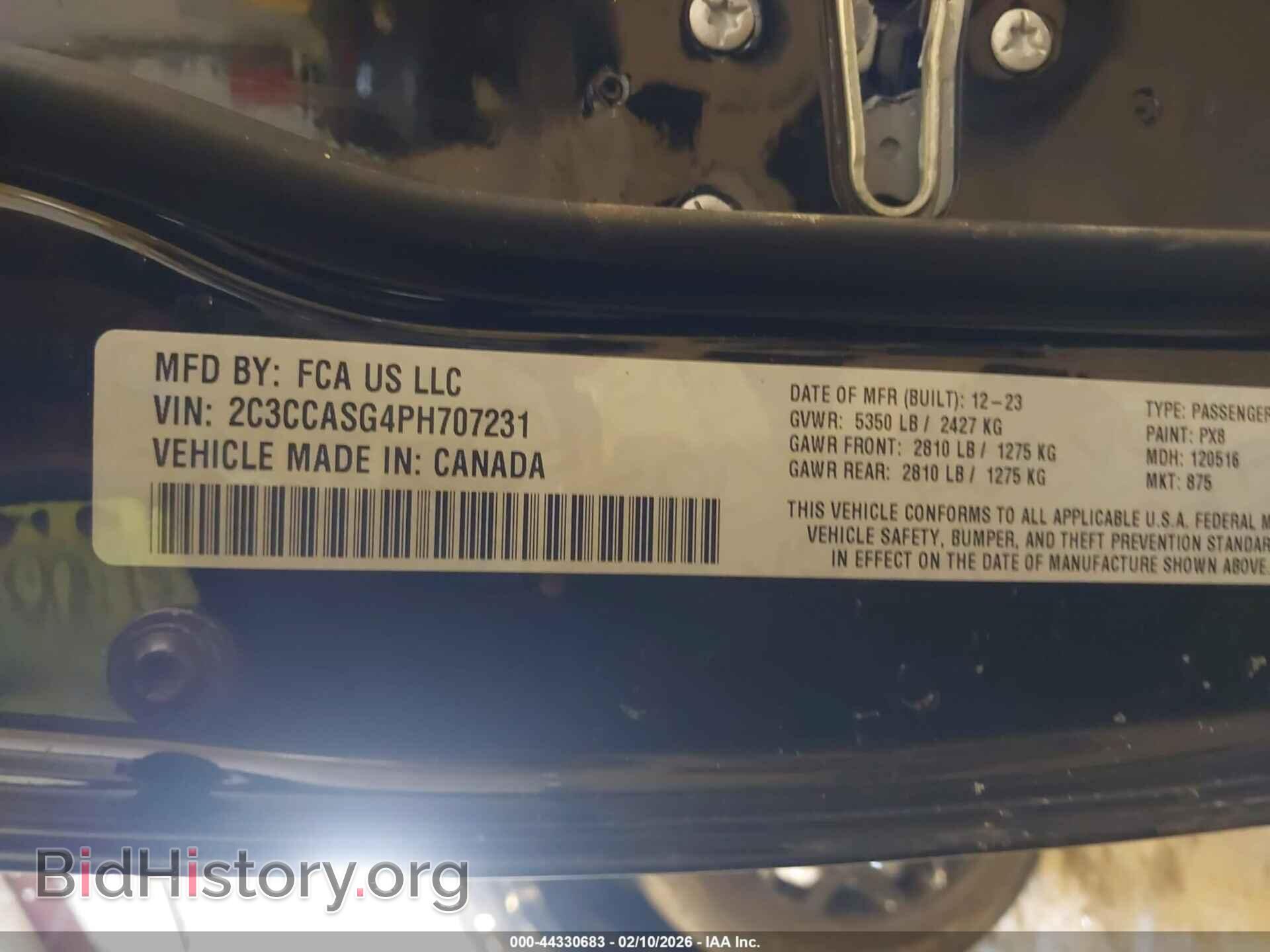 2023 CHRYSLER 300 - VIN: 2C3CCASG4PH707231 - Фото 9