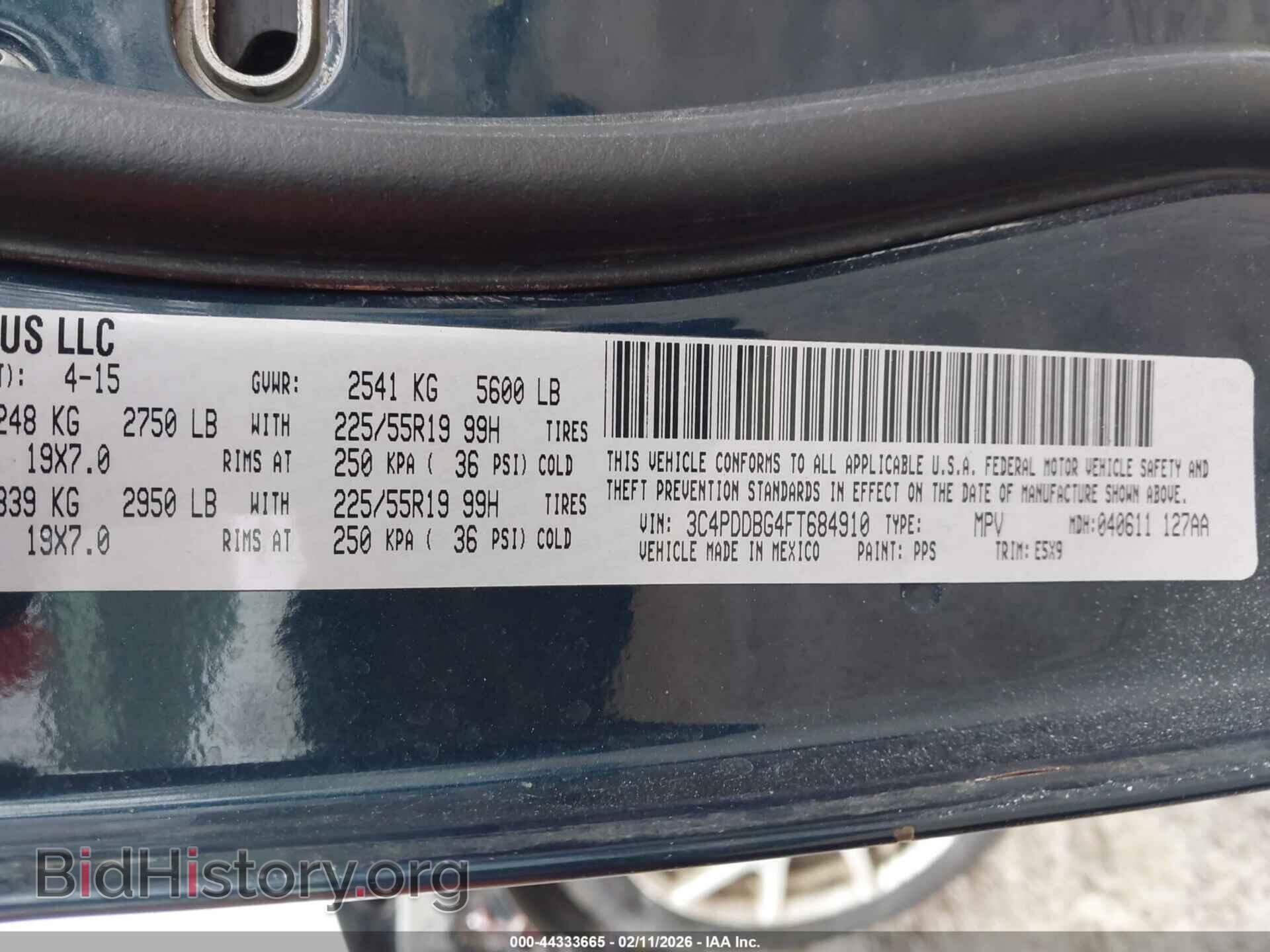 2015 DODGE JOURNEY - VIN: 3C4PDDBG4FT684910 - Фото 9