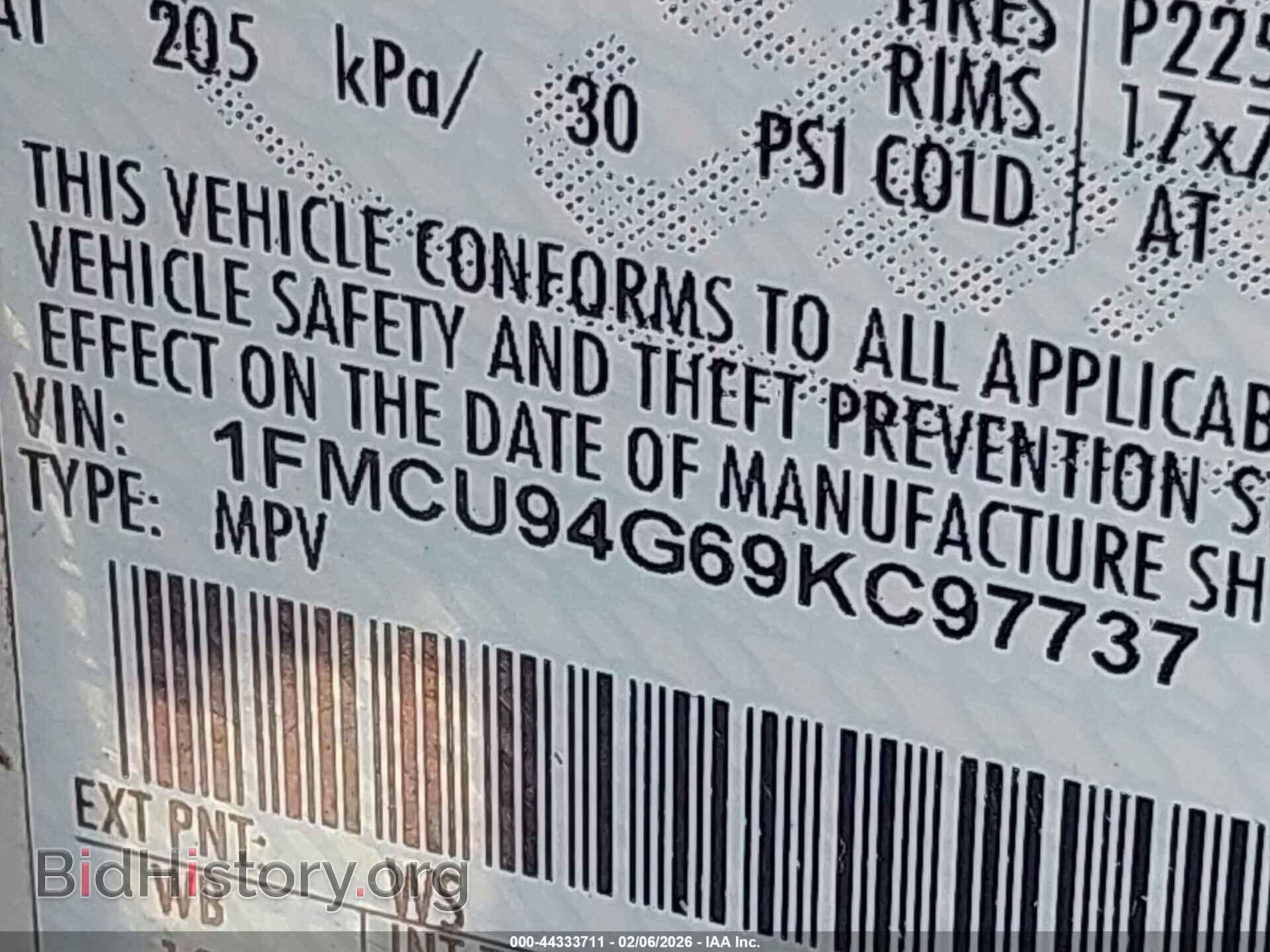 2009 FORD ESCAPE - VIN: 1FMCU94G69KC97737 - Фото 9