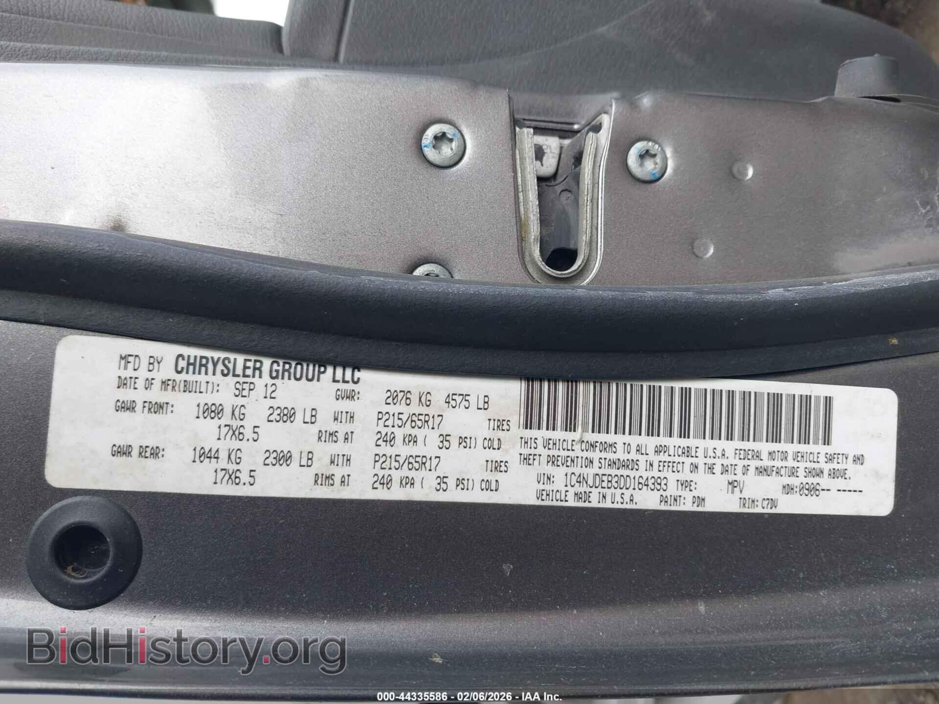 2013 JEEP COMPASS - VIN: 1C4NJDEB3DD164393 - Photo 9
