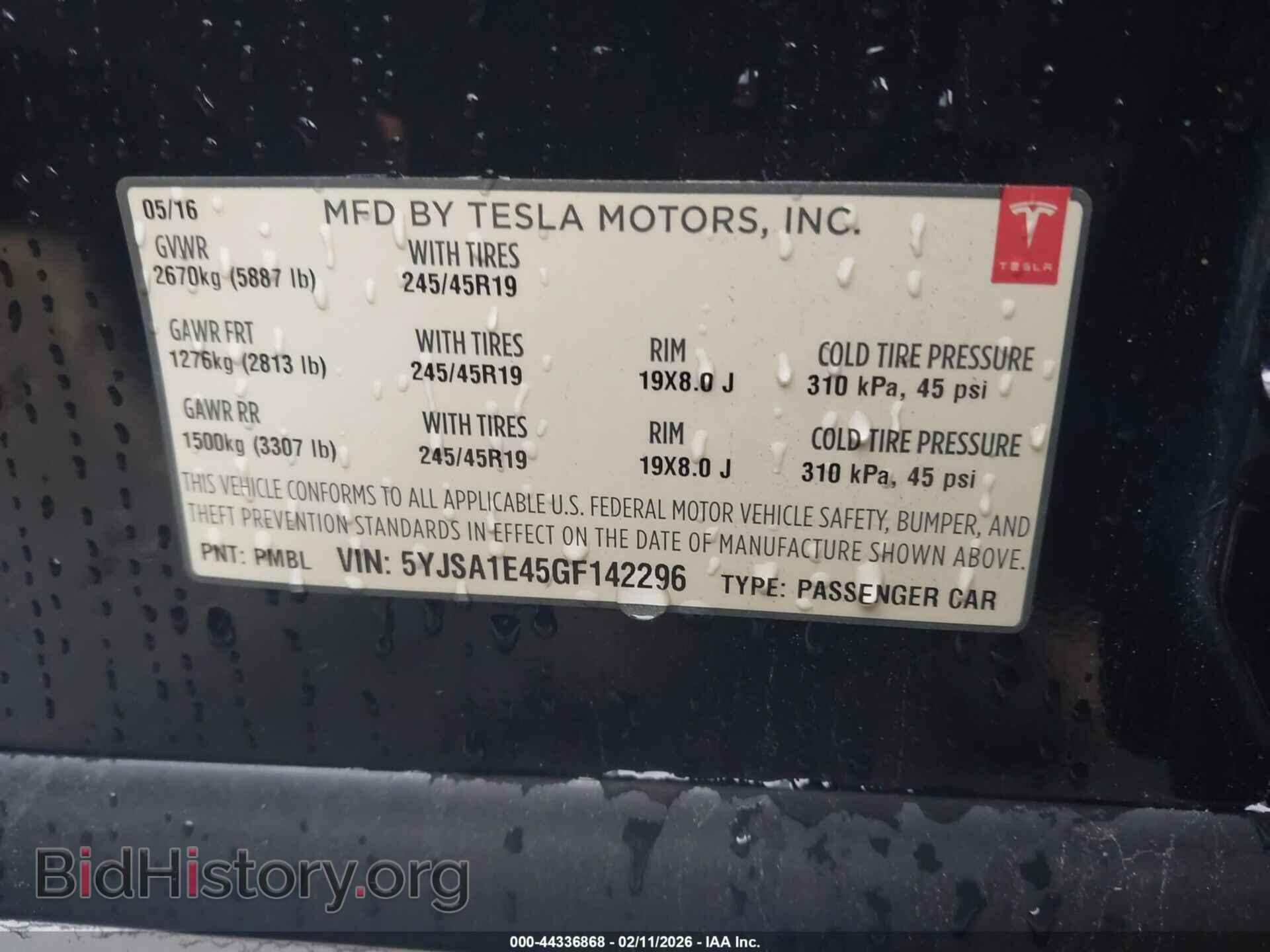 2016 TESLA MODEL S - VIN: 5YJSA1E45GF142296 - Photo 9