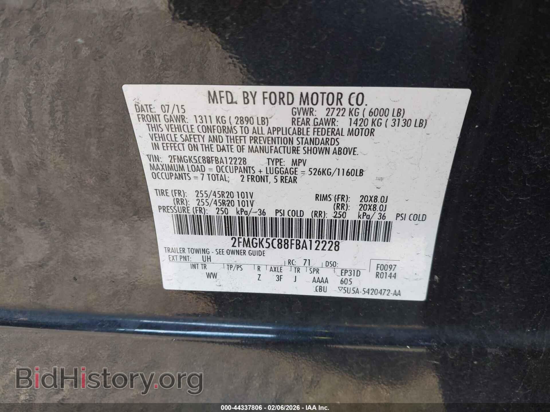 2015 FORD FLEX - VIN: 2FMGK5C88FBA12228 - Photo 9