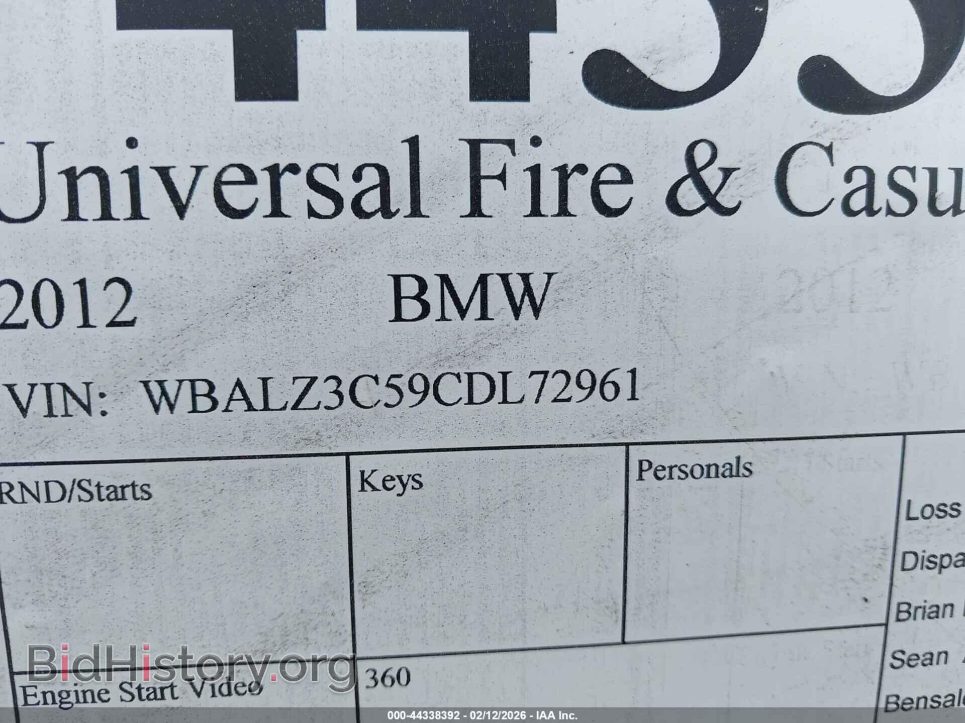 2012 BMW 650I - VIN: WBALZ3C59CDL72961 - Фото 9