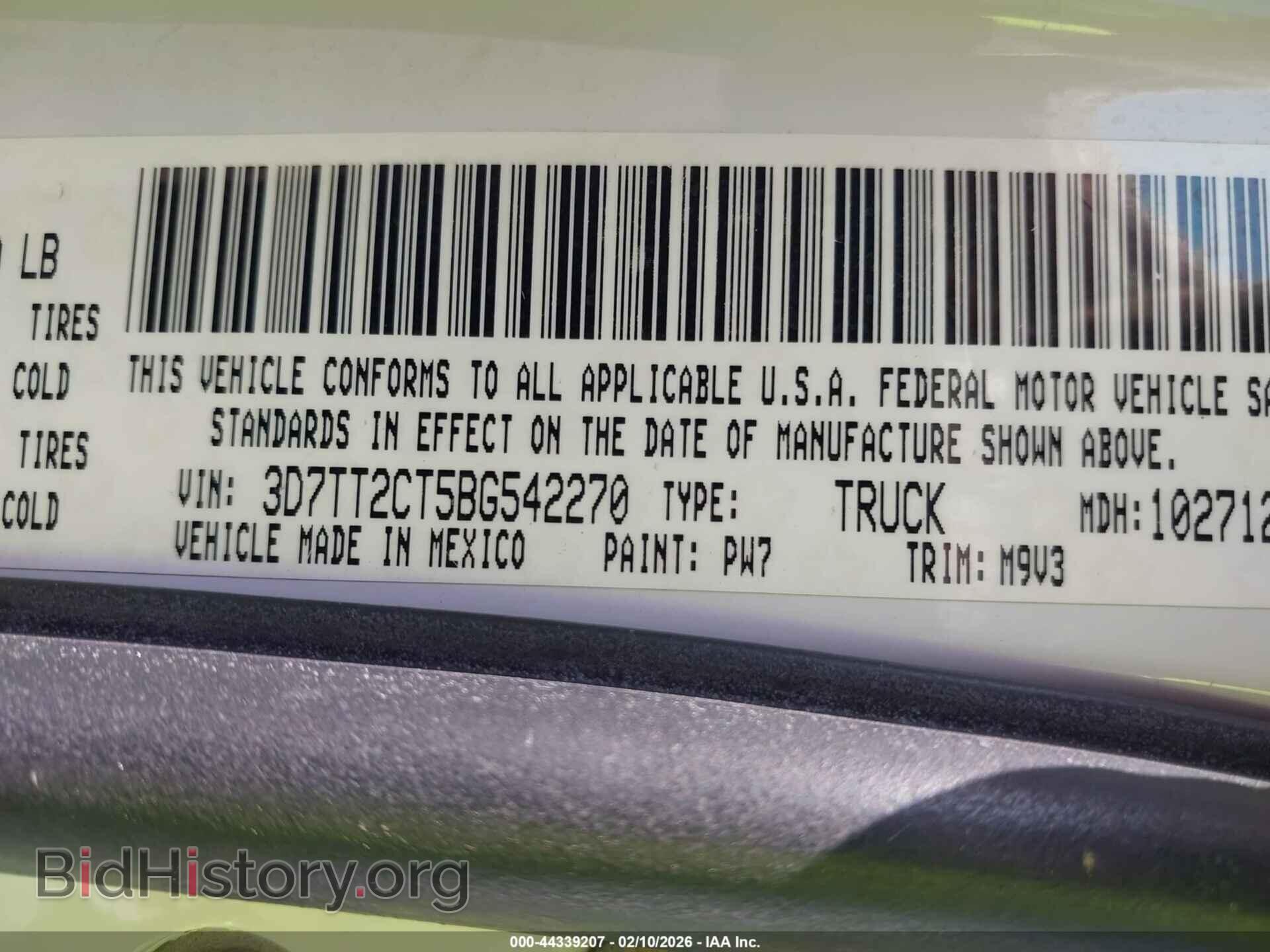 2011 RAM RAM 2500 - VIN: 3D7TT2CT5BG542270 - Photo 9