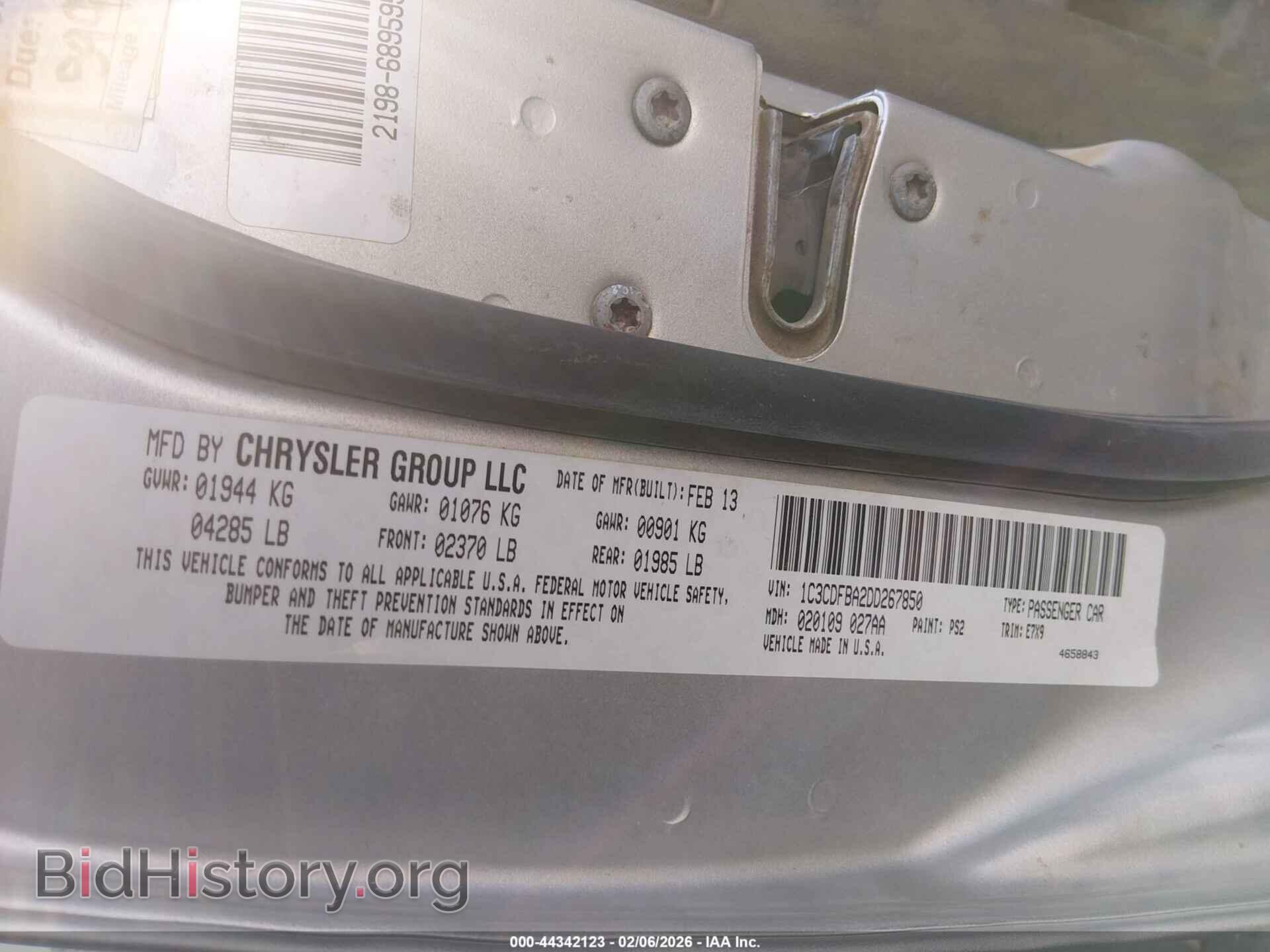 2013 DODGE DART - VIN: 1C3CDFBA2DD267850 - Photo 9