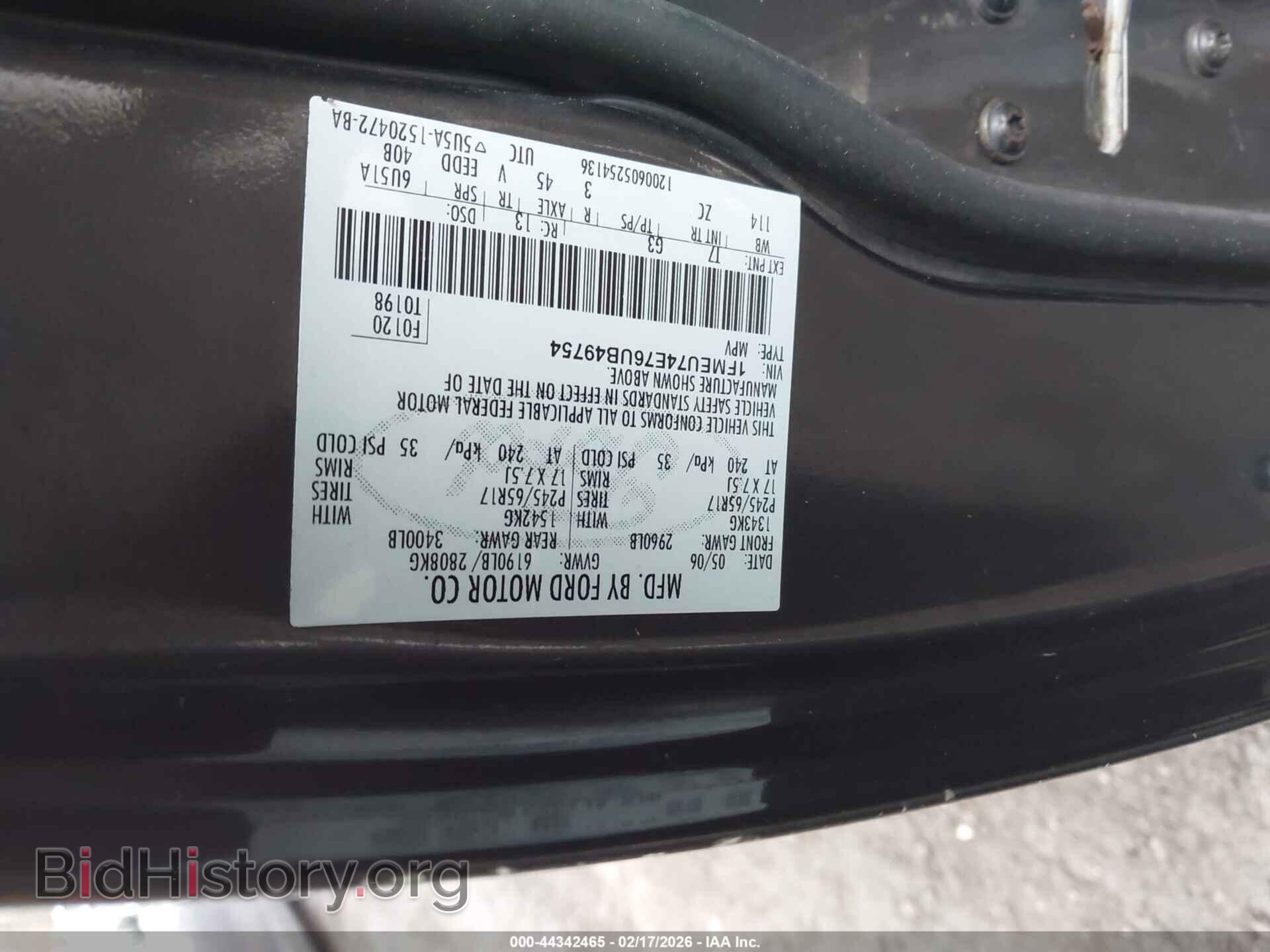 2006 FORD EXPLORER - VIN: 1FMEU74E76UB49754 - Фото 9