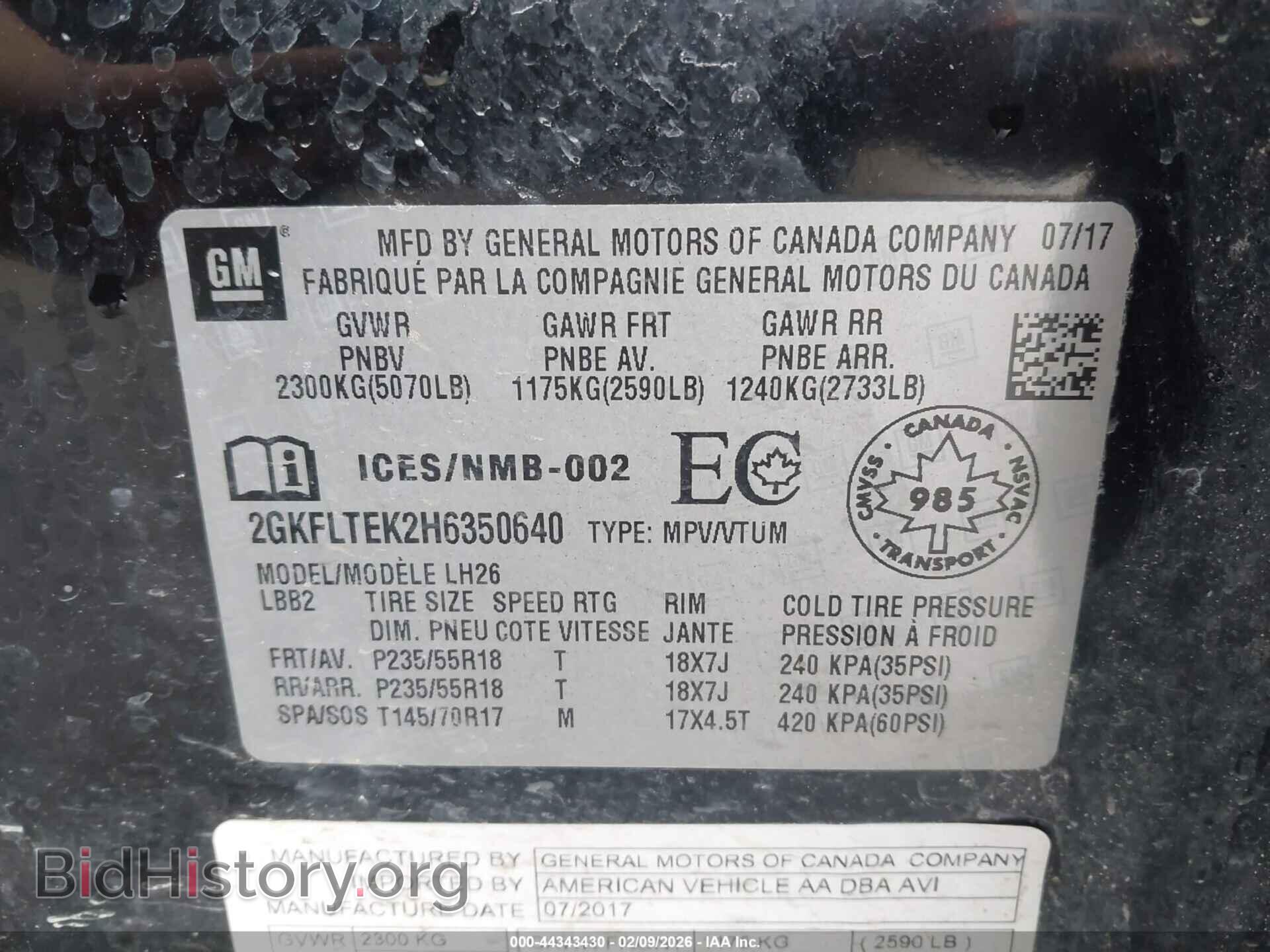 2017 GMC TERRAIN - VIN: 2GKFLTEK2H6350640 - Фото 9