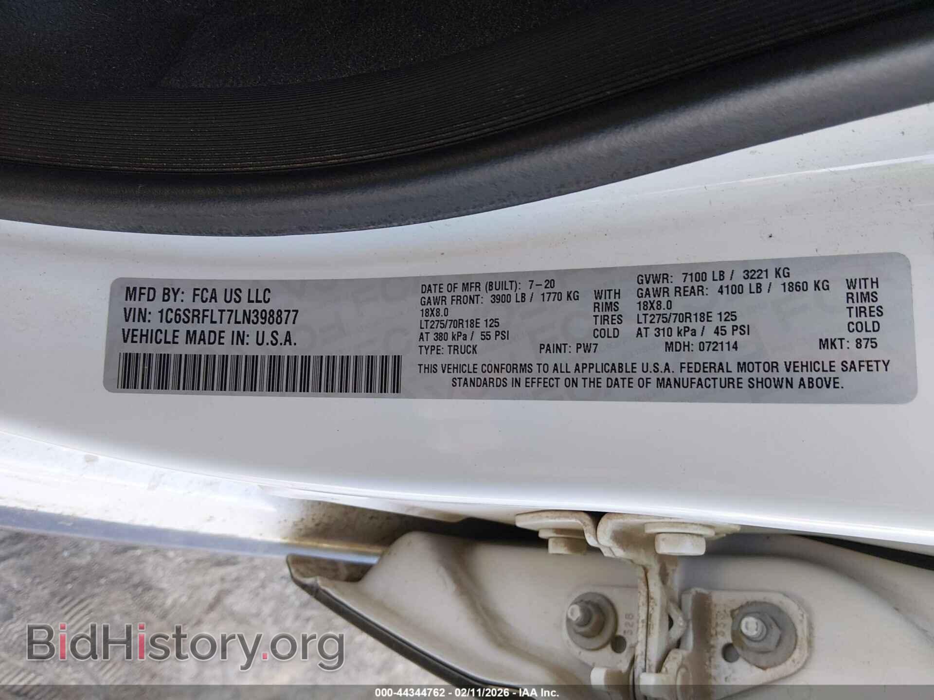 2020 RAM 1500 - VIN: 1C6SRFLT7LN398877 - Фото 9