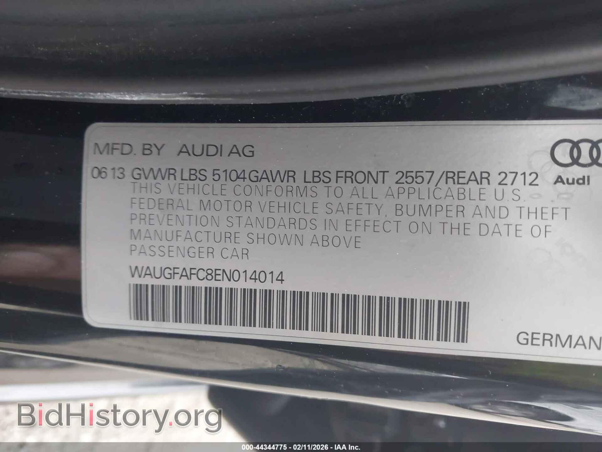 2014 AUDI A6 - VIN: WAUGFAFC8EN014014 - Photo 9