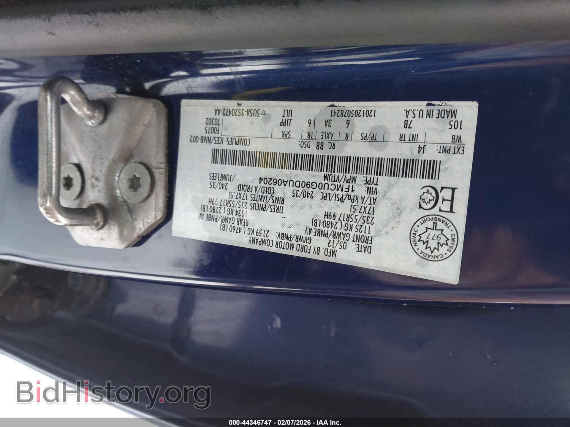 2013 FORD ESCAPE - VIN: 1FMCU0G90DUA06204 - Фото 9