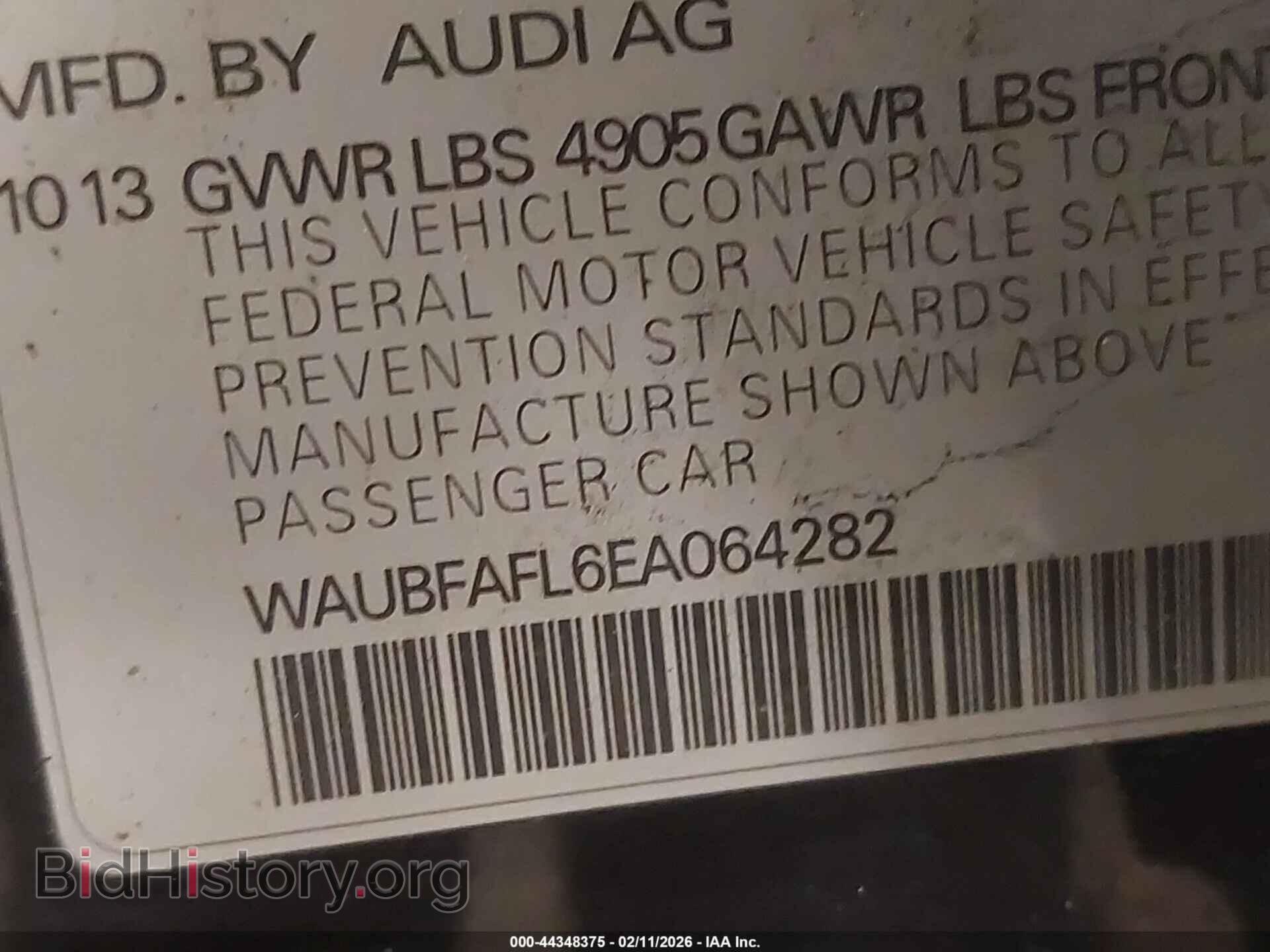 2014 AUDI A4 - VIN: WAUBFAFL6EA064282 - Photo 9