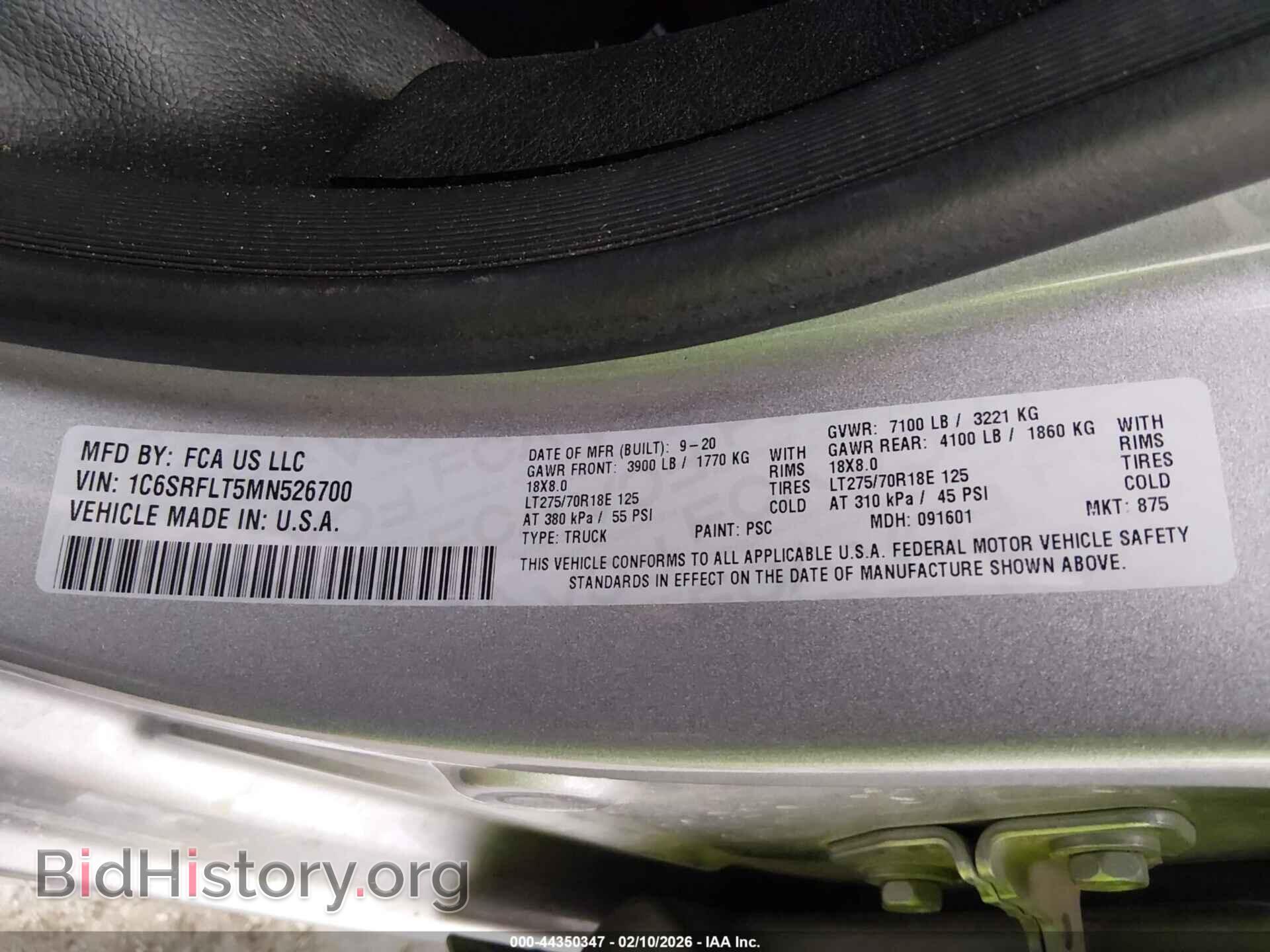 2021 RAM 1500 - VIN: 1C6SRFLT5MN526700 - Фото 9