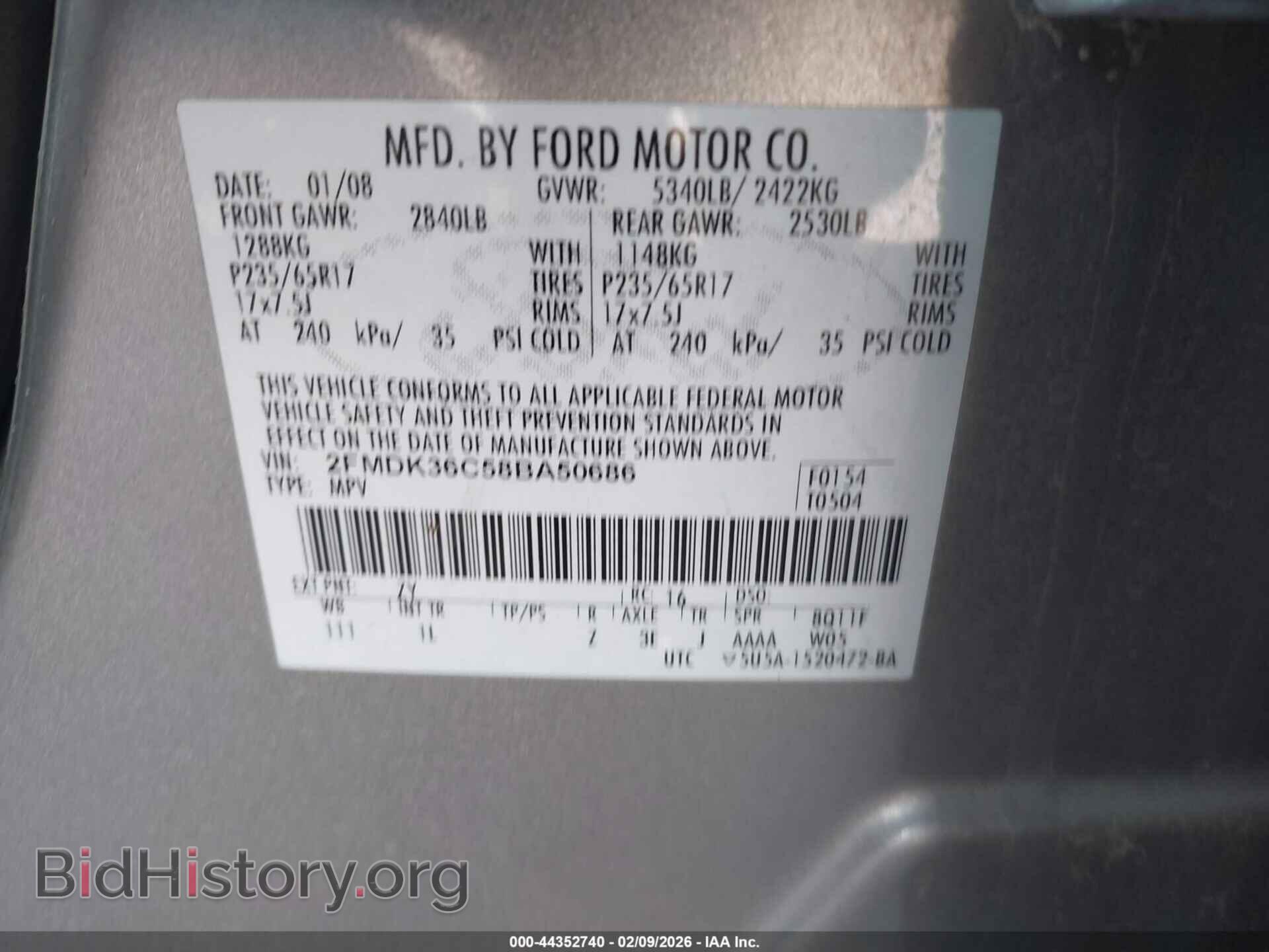 2008 FORD EDGE - VIN: 2FMDK36C58BA50686 - Photo 9