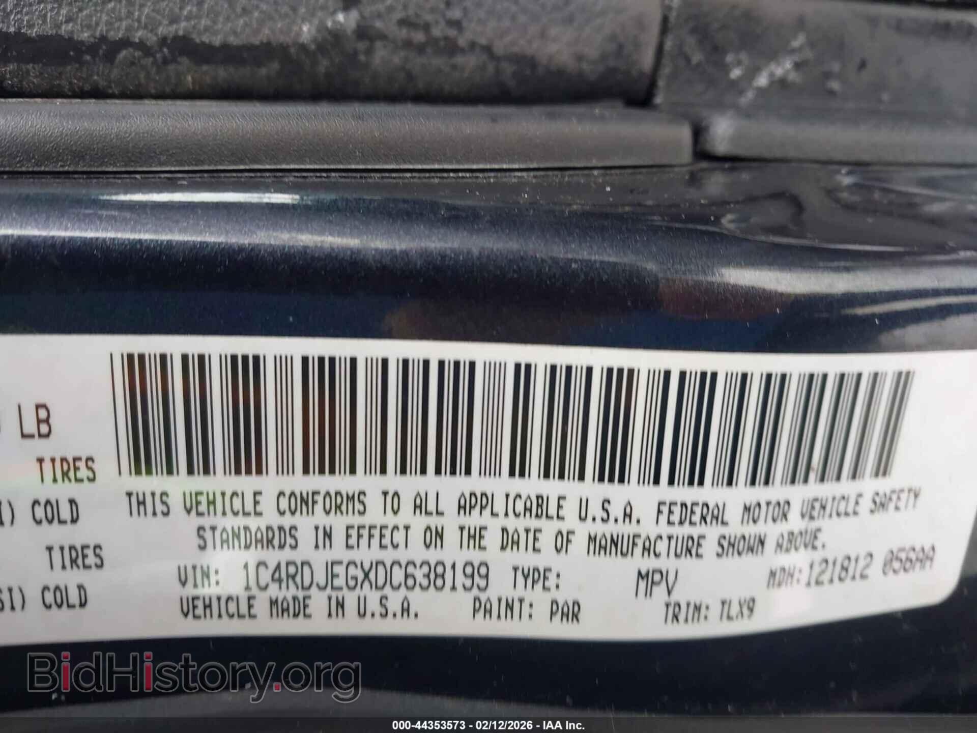 2013 DODGE DURANGO - VIN: 1C4RDJEGXDC638199 - Photo 9