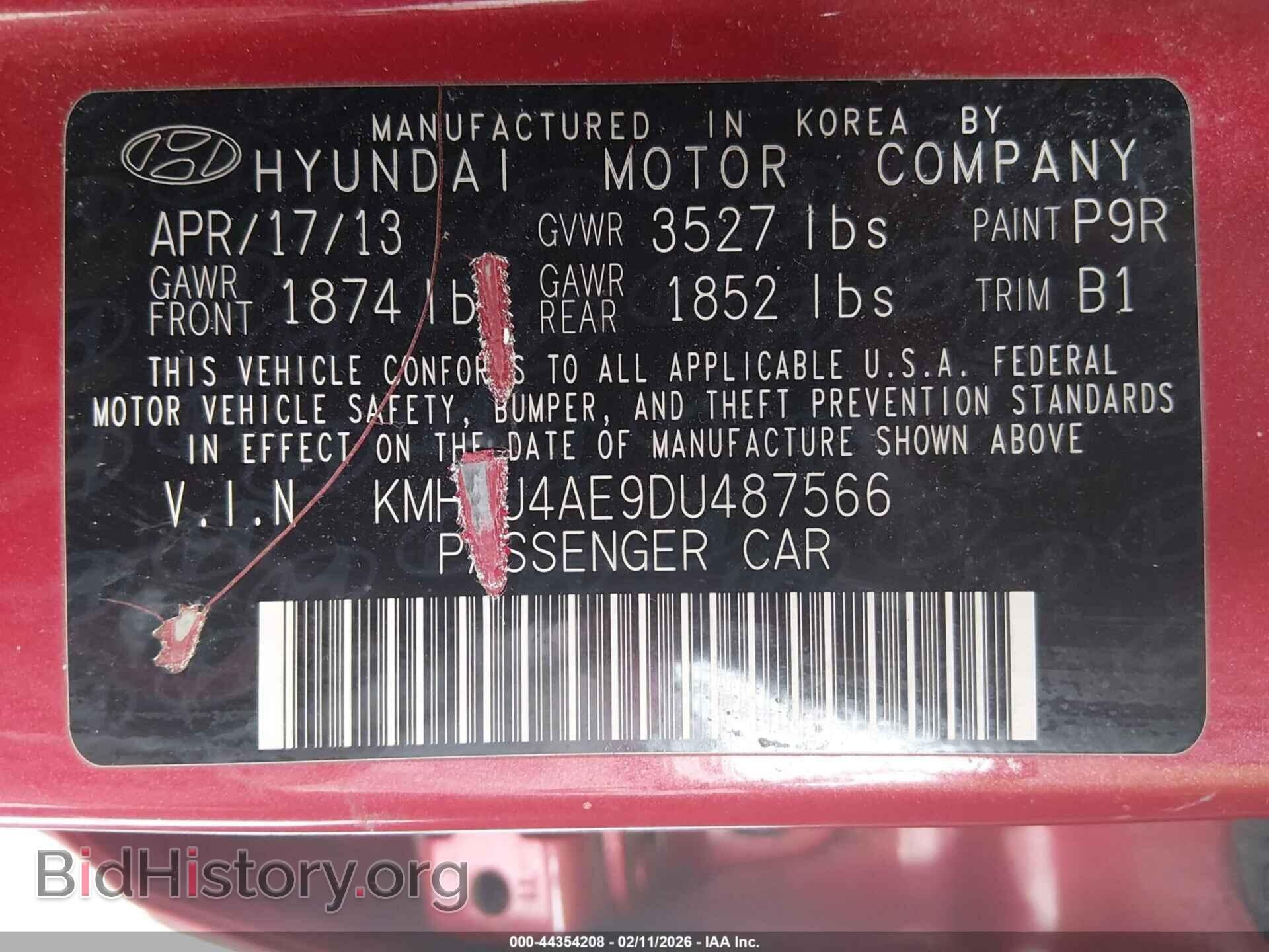 2013 HYUNDAI ACCENT - VIN: KMHCU4AE9DU487566 - Photo 9