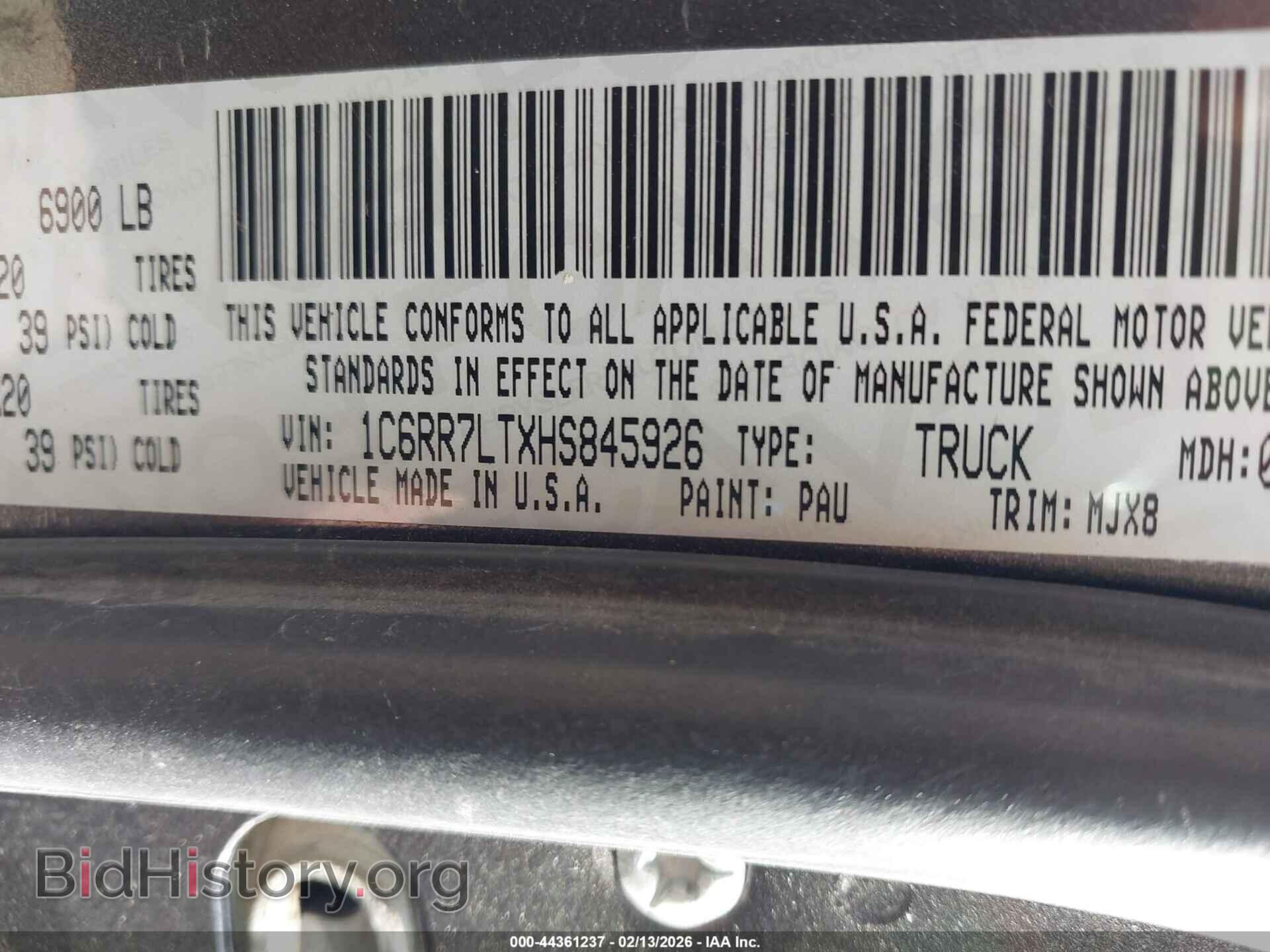 2017 RAM 1500 - VIN: 1C6RR7LTXHS845926 - Фото 9
