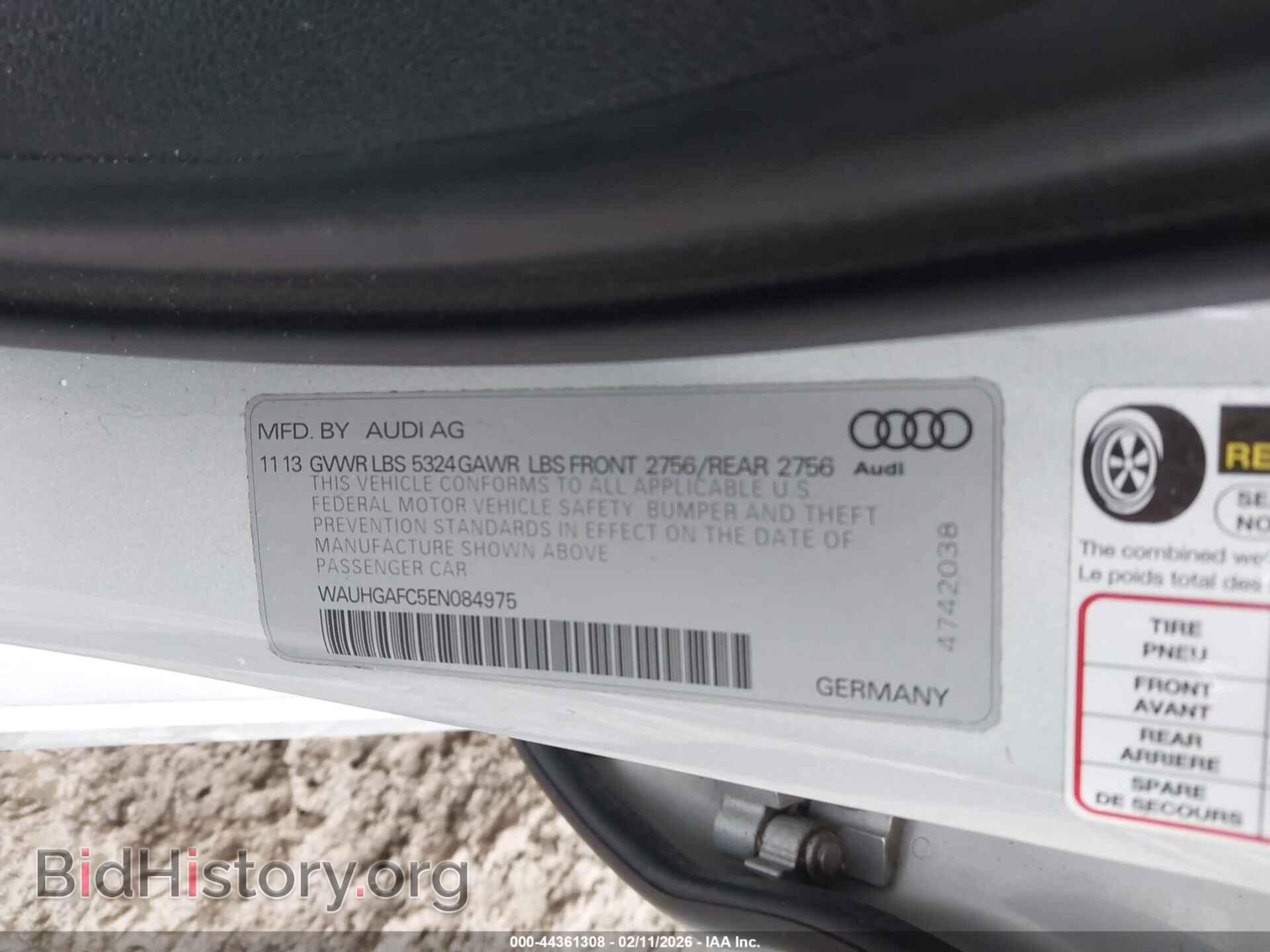2014 AUDI A6 - VIN: WAUHGAFC5EN084975 - Фото 9