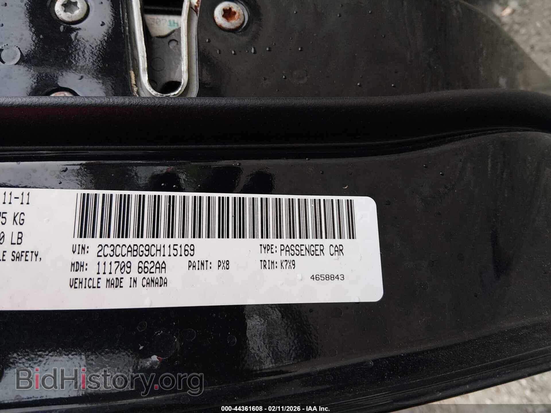 2012 CHRYSLER 300 - VIN: 2C3CCABG9CH115169 - Фото 9