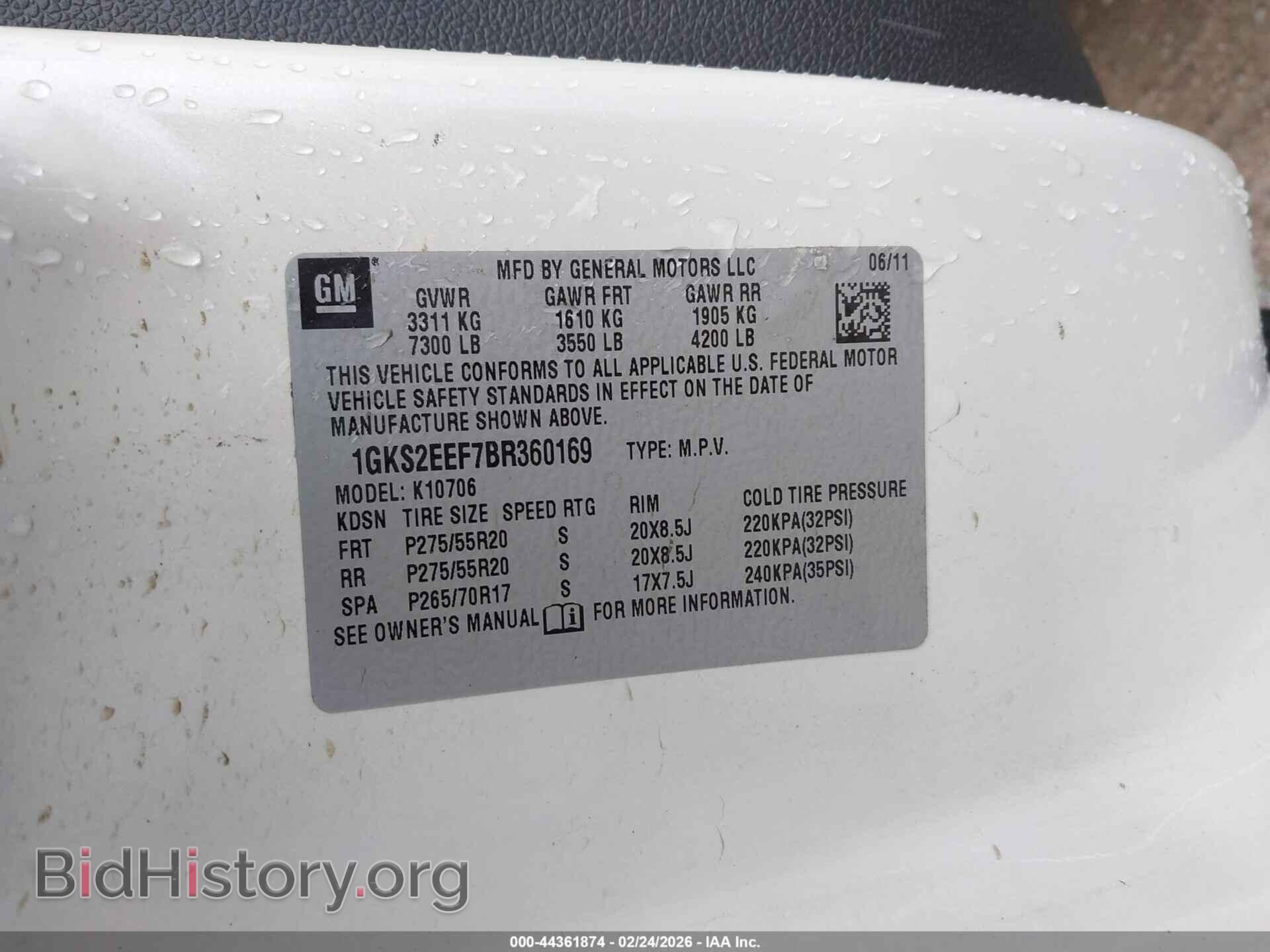 2011 GMC YUKON - VIN: 1GKS2EEF7BR360169 - Фото 9