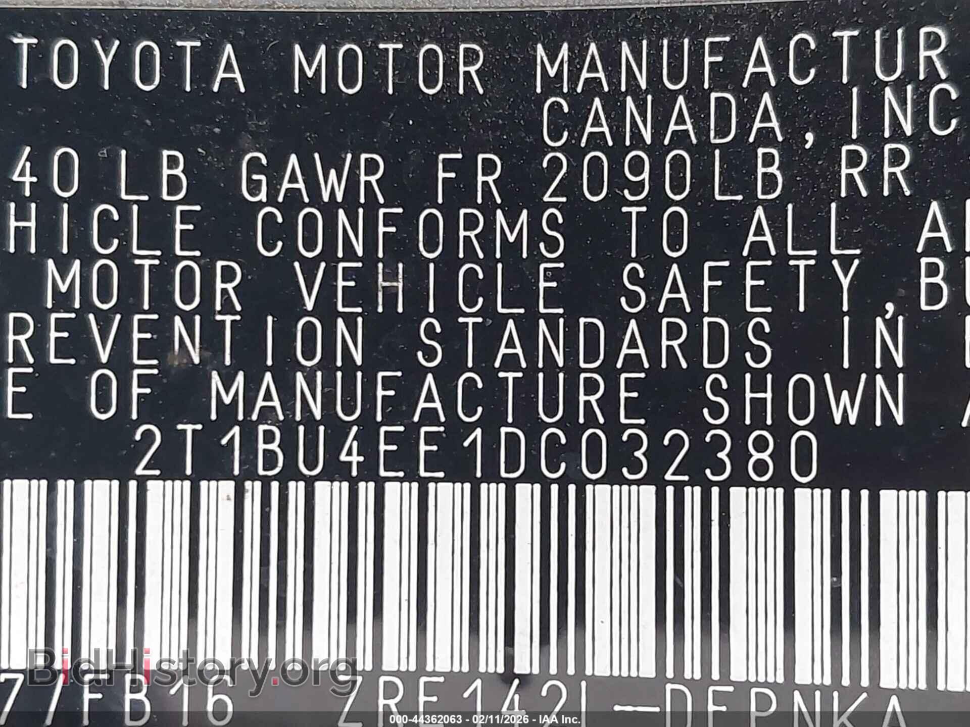2013 TOYOTA COROLLA - VIN: 2T1BU4EE1DC032380 - Фото 9