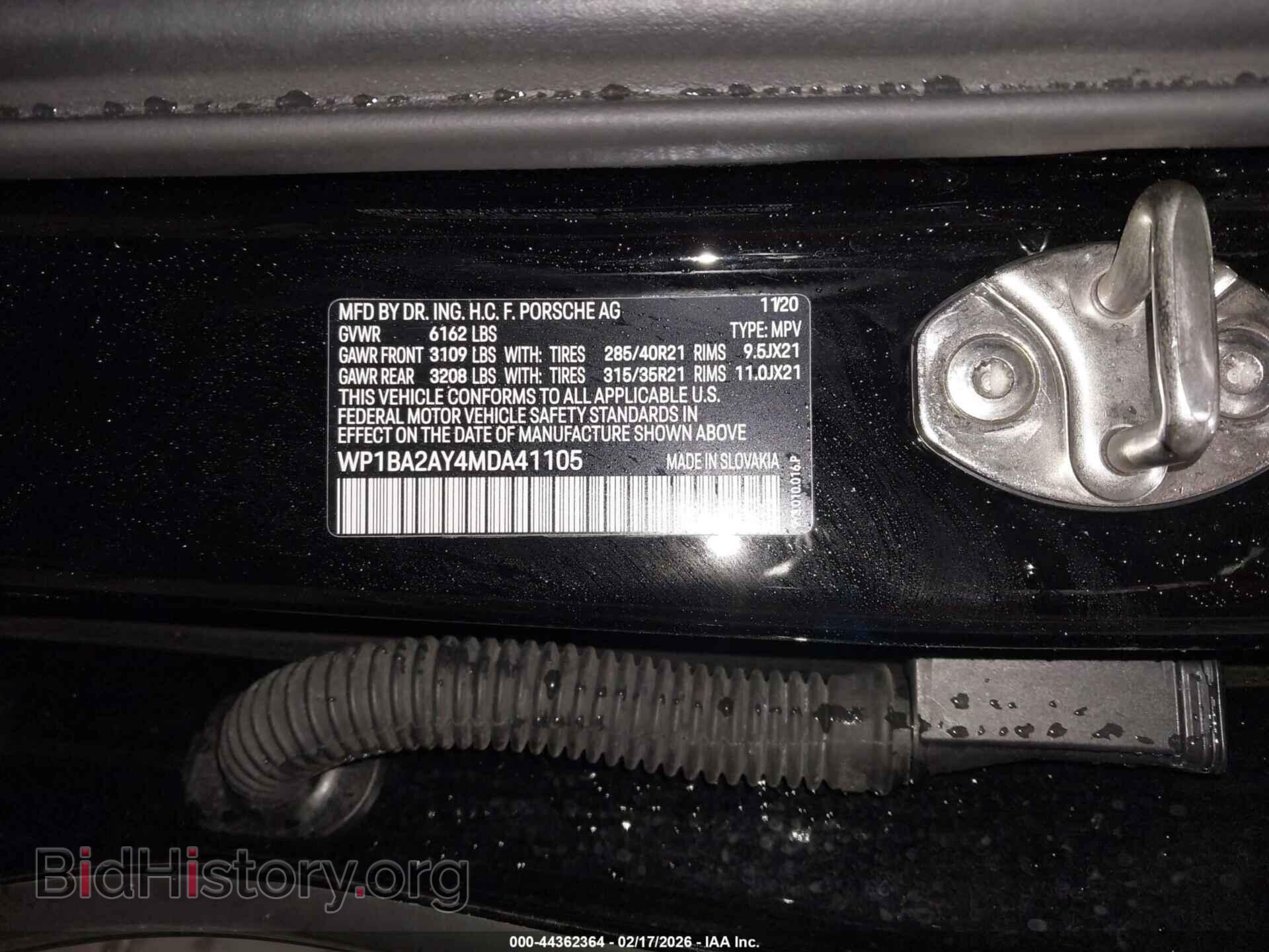2021 PORSCHE CAYENNE - VIN: WP1BA2AY4MDA41105 - Photo 9