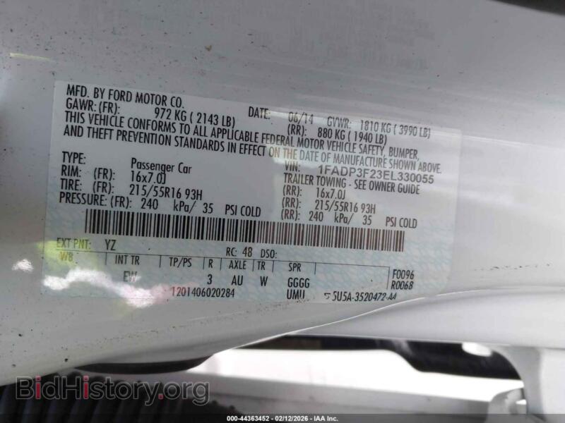 2014 Ford FOCUS (VIN 1FADP3F23EL330055) — photo 9 of 11