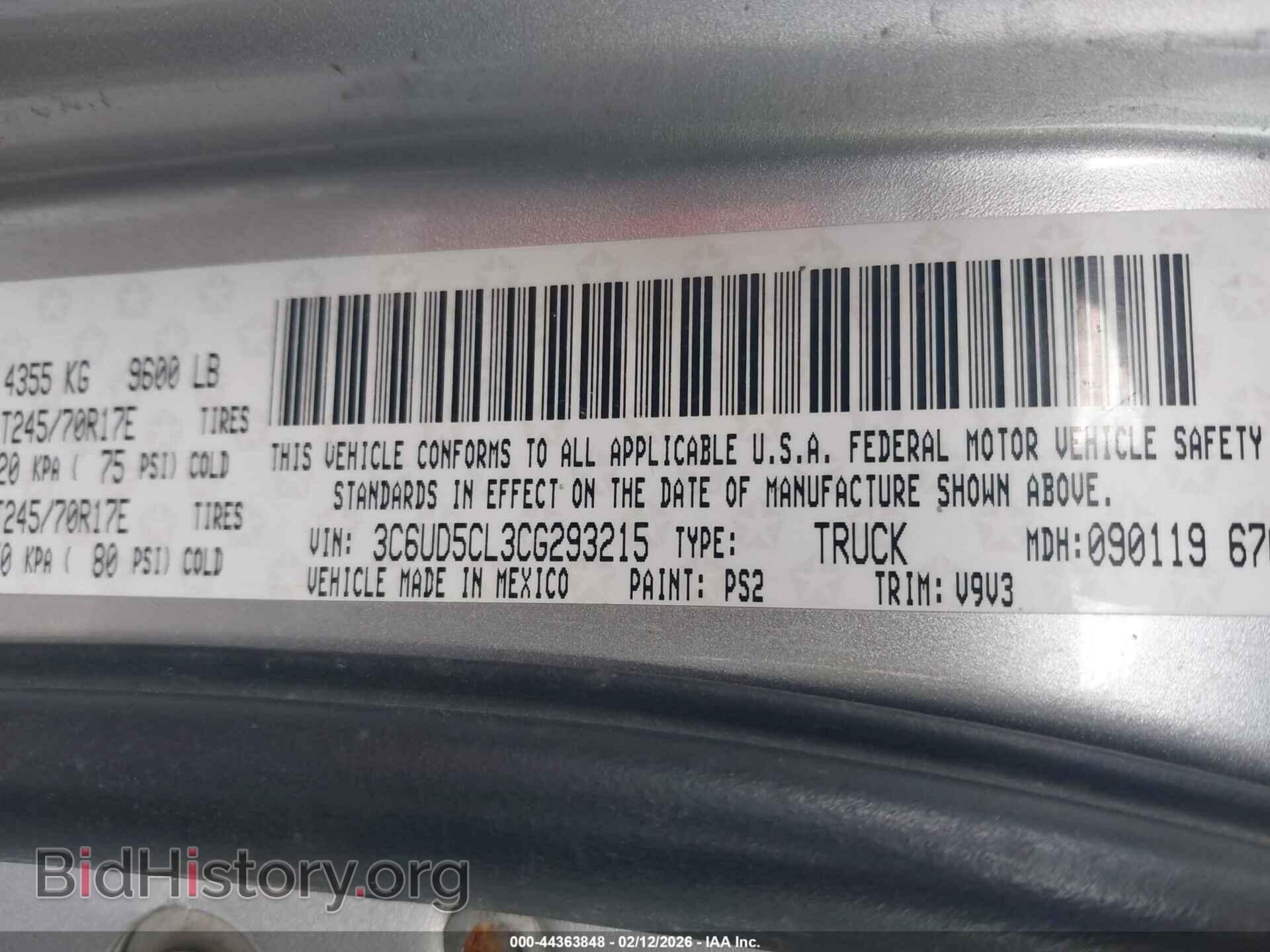 2012 RAM 2500 - VIN: 3C6UD5CL3CG293215 - Фото 9