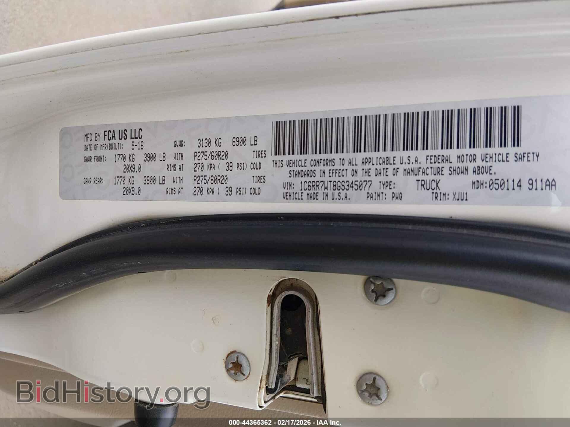 2016 RAM 1500 - VIN: 1C6RR7WT8GS345077 - Фото 9