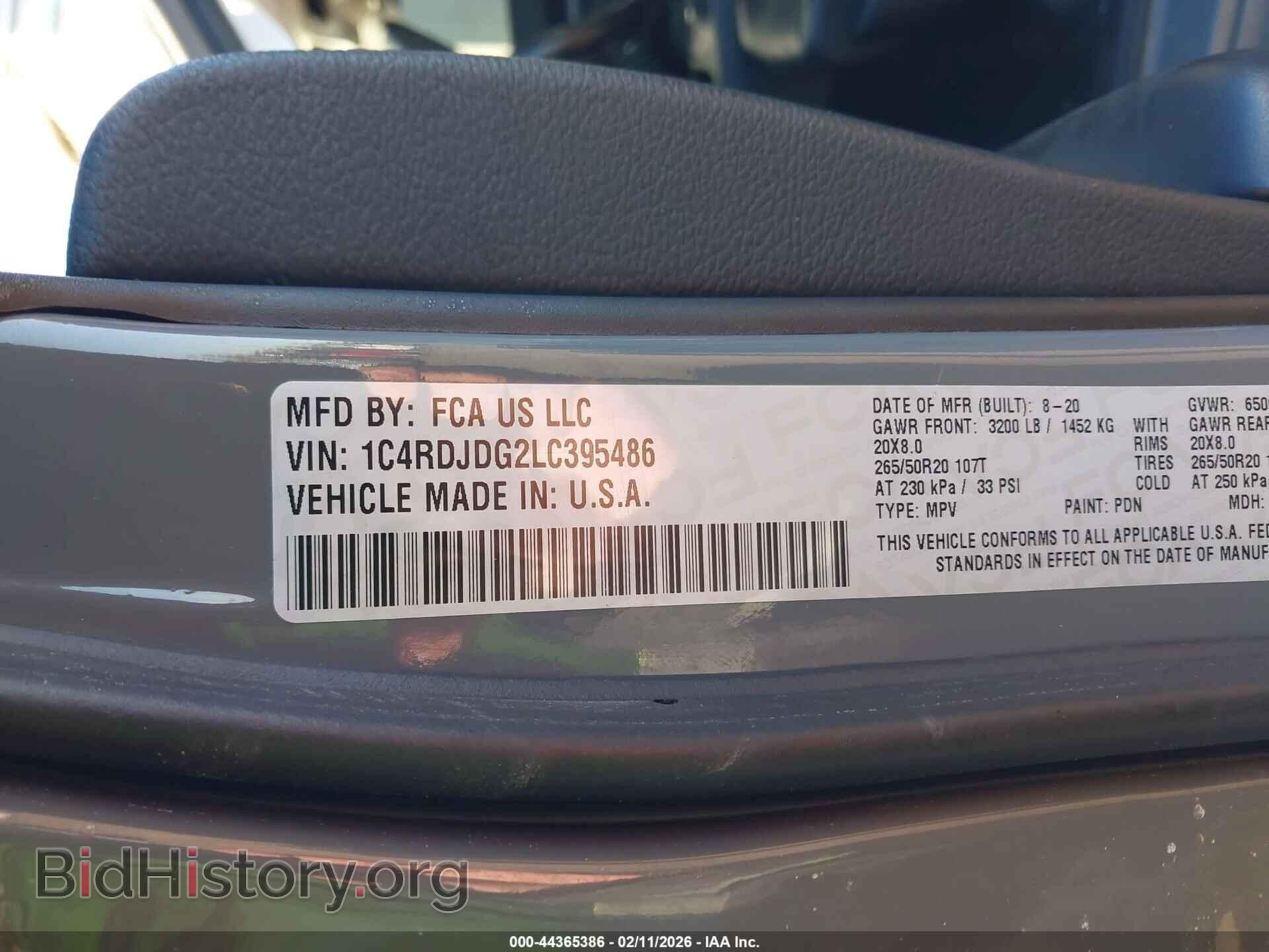 2020 DODGE DURANGO - VIN: 1C4RDJDG2LC395486 - Photo 9