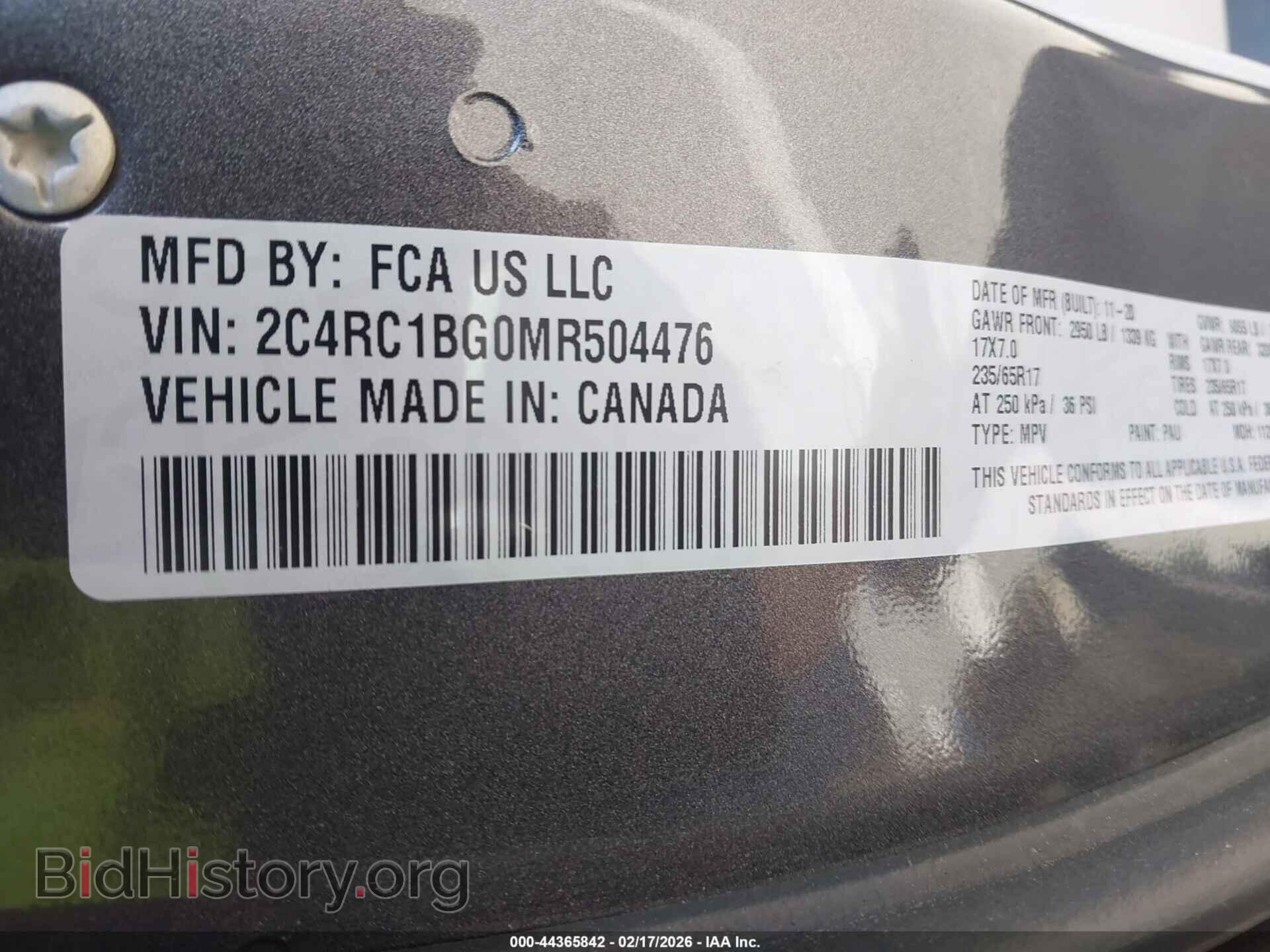 2021 CHRYSLER PACIFICA - VIN: 2C4RC1BG0MR504476 - Photo 9