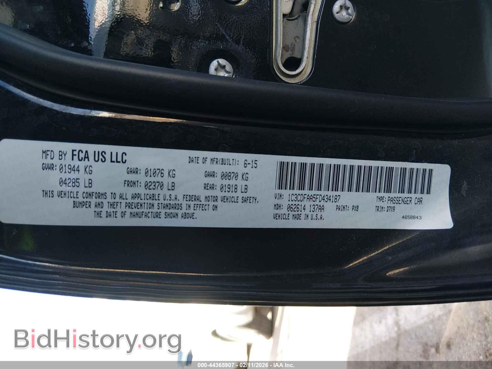 2015 DODGE DART - VIN: 1C3CDFAA5FD434187 - Фото 9